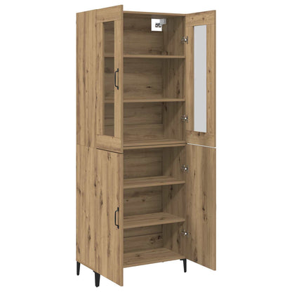 Highboard 2 stk. Artisan-Eiche 69,5 x 34 x 180 cm Holzwerkstoff