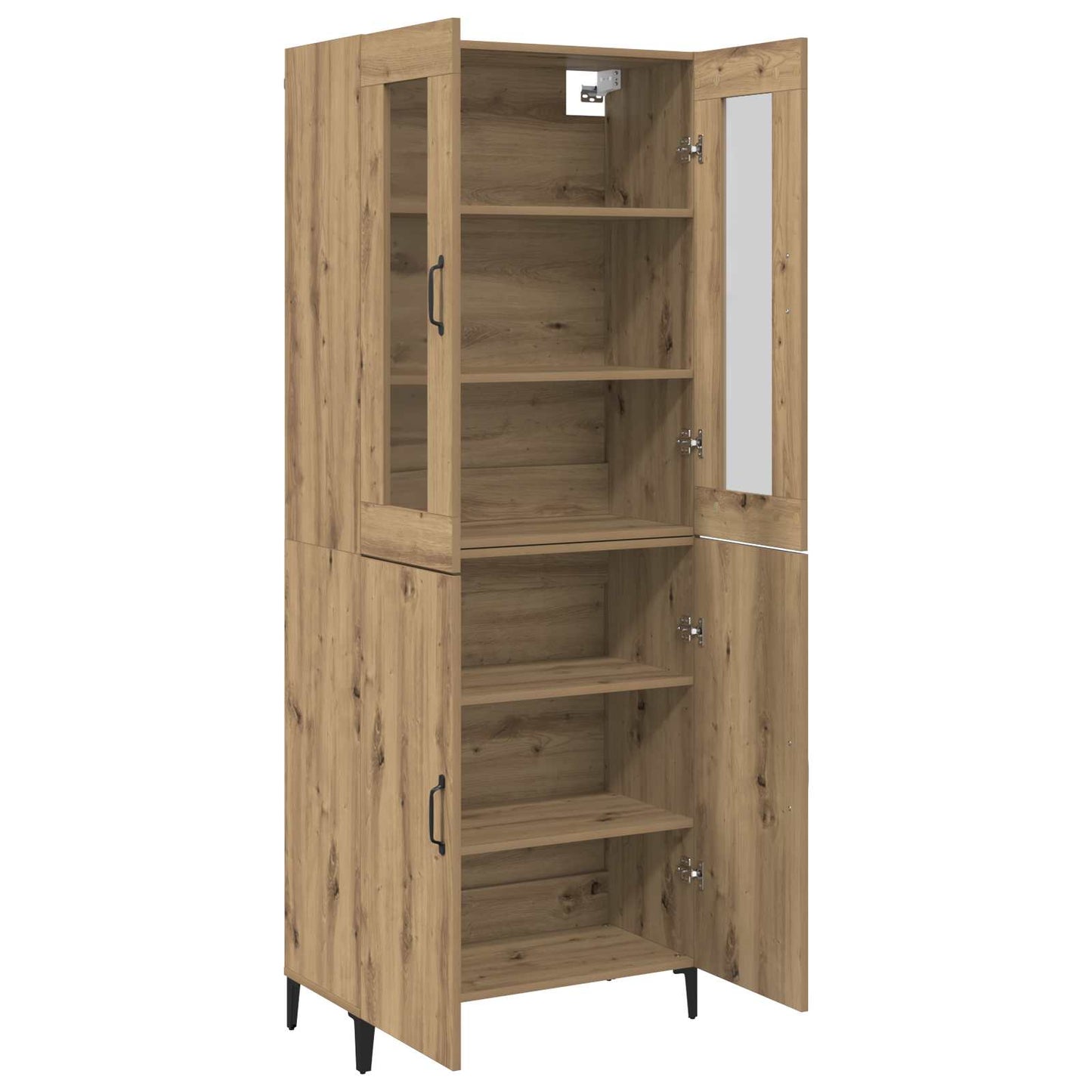 Highboard 2 stk. Artisan-Eiche 69,5 x 34 x 180 cm Holzwerkstoff