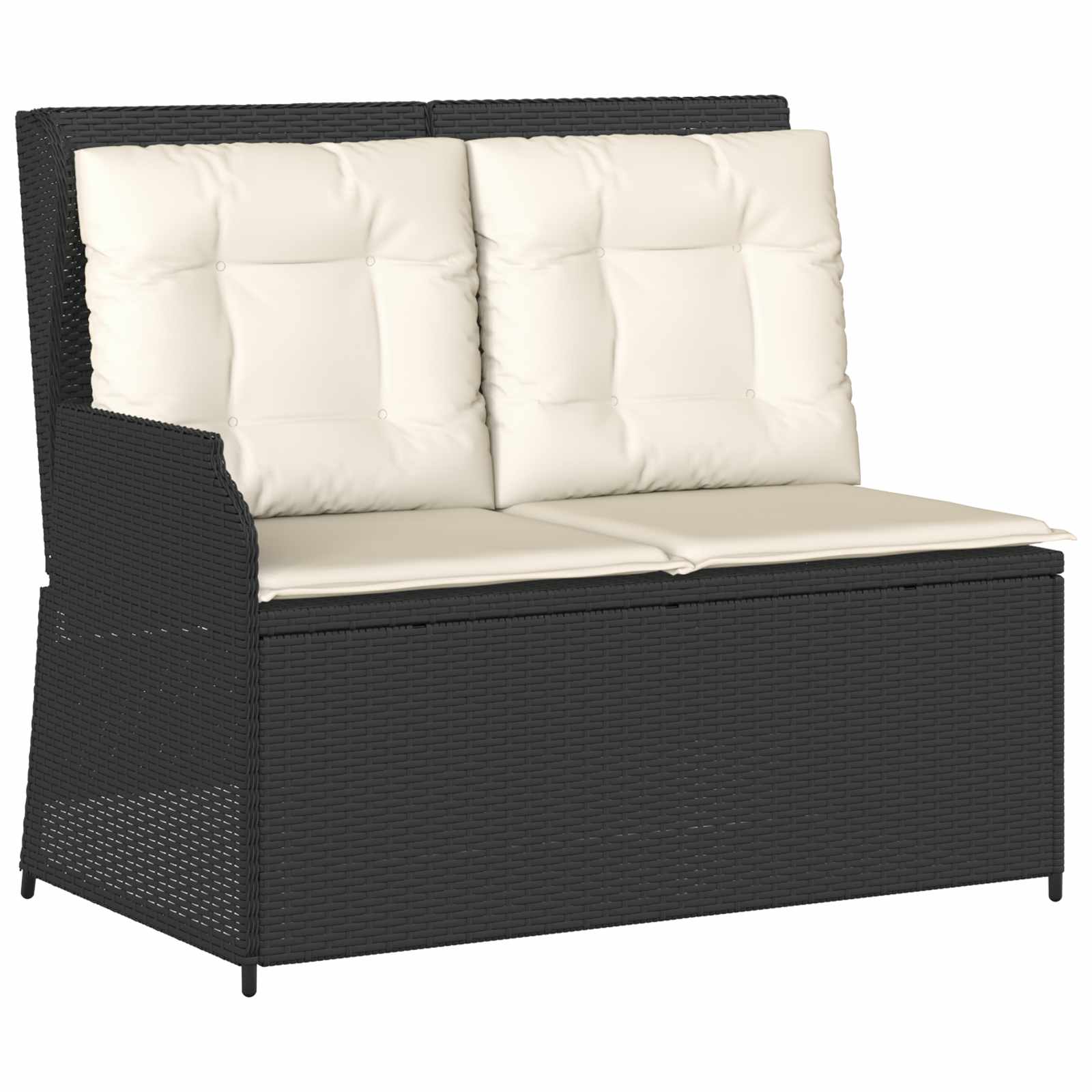 Gartenbank Schwarz Poly-Rattan