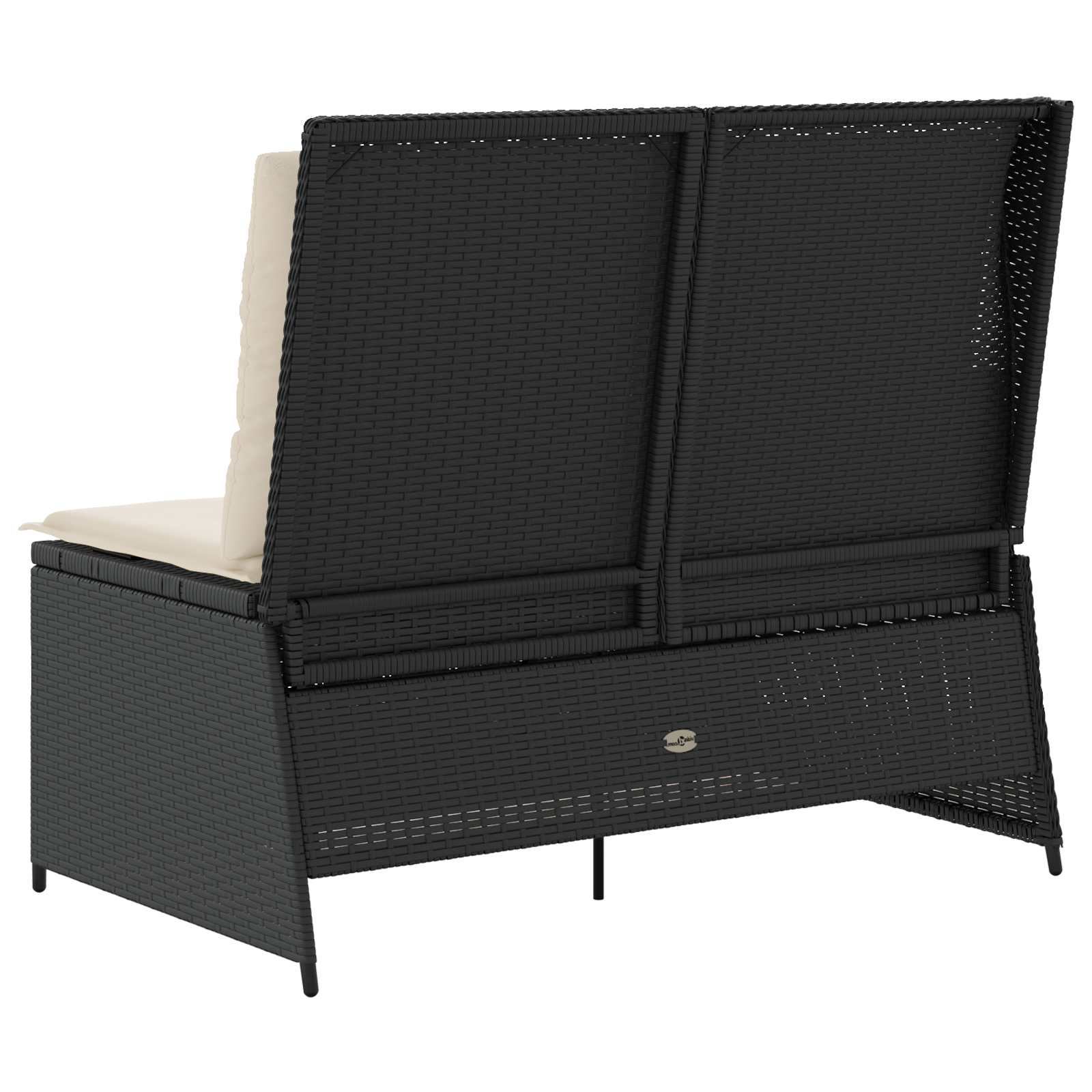 Gartenbank Schwarz Poly-Rattan