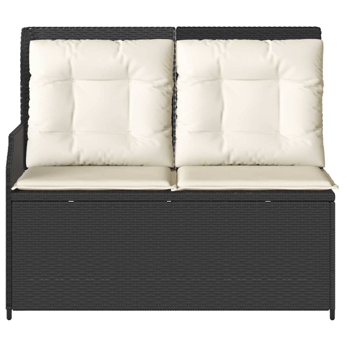 Gartenbank Schwarz Poly-Rattan