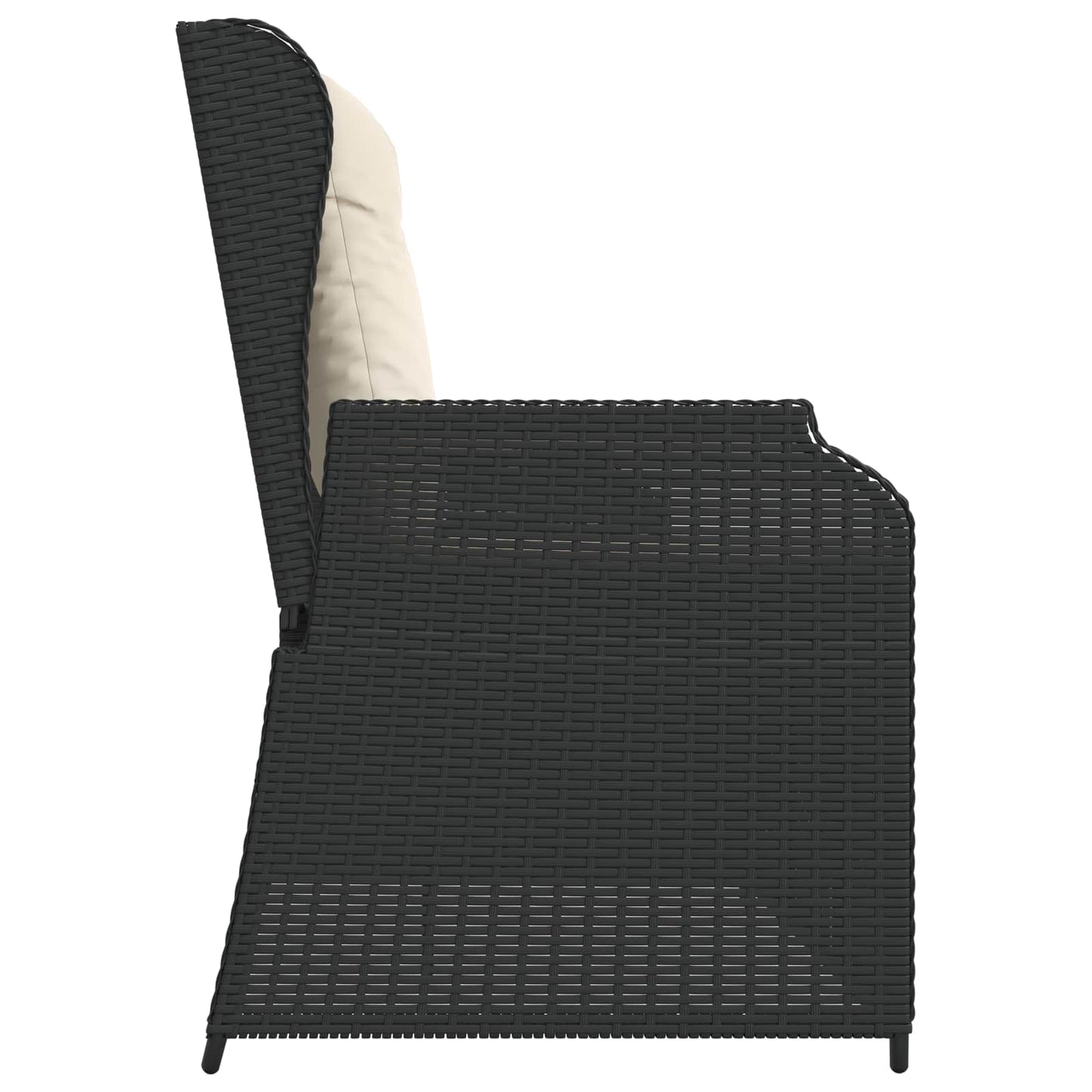 Gartenbank Schwarz Poly-Rattan
