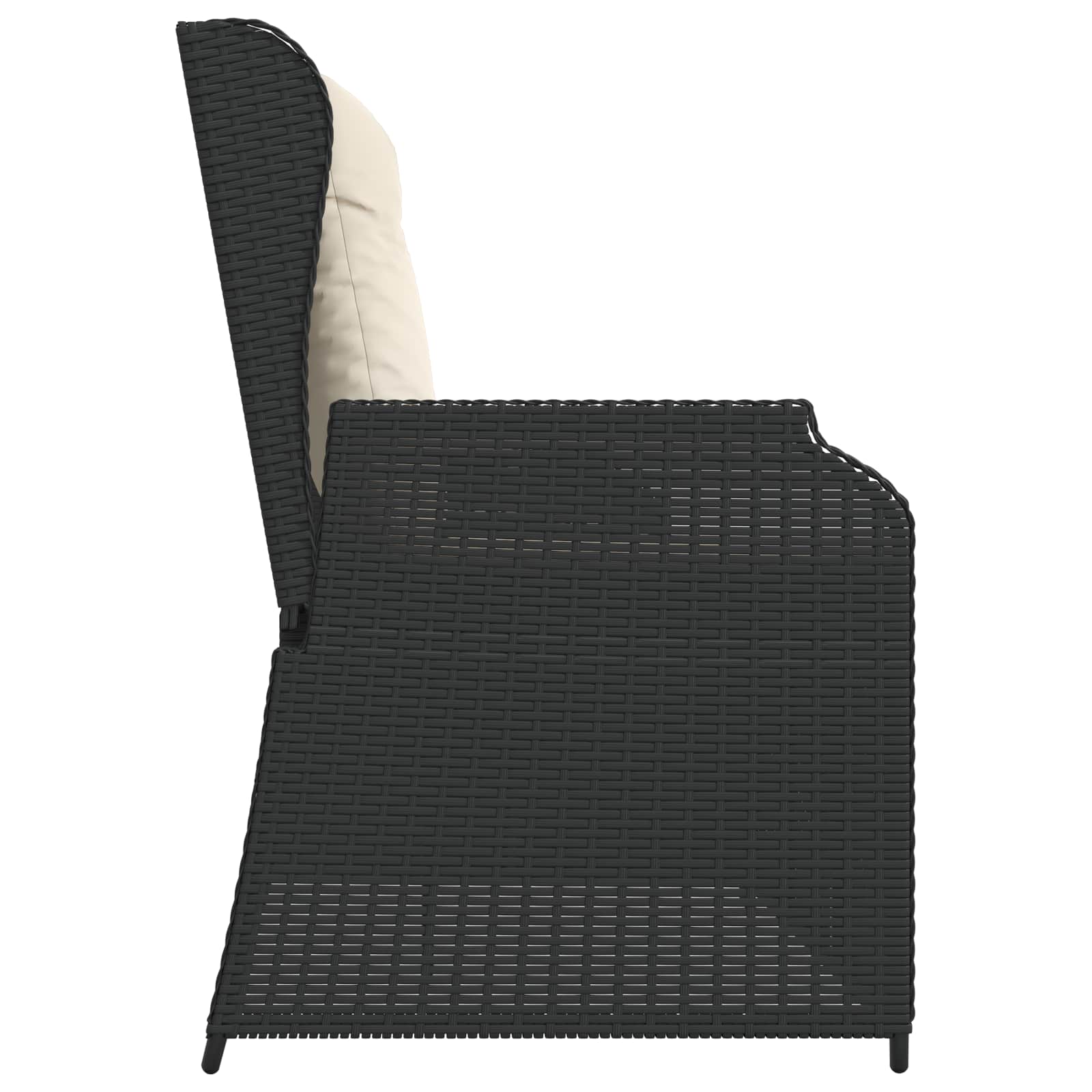 Gartenbank Schwarz Poly-Rattan