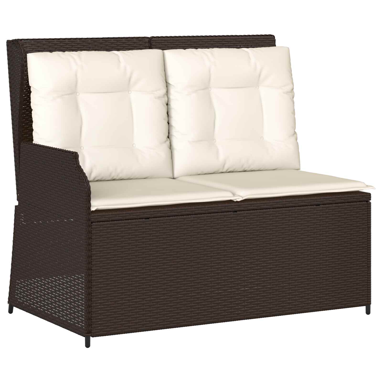 Gartenbank Braun Poly-Rattan