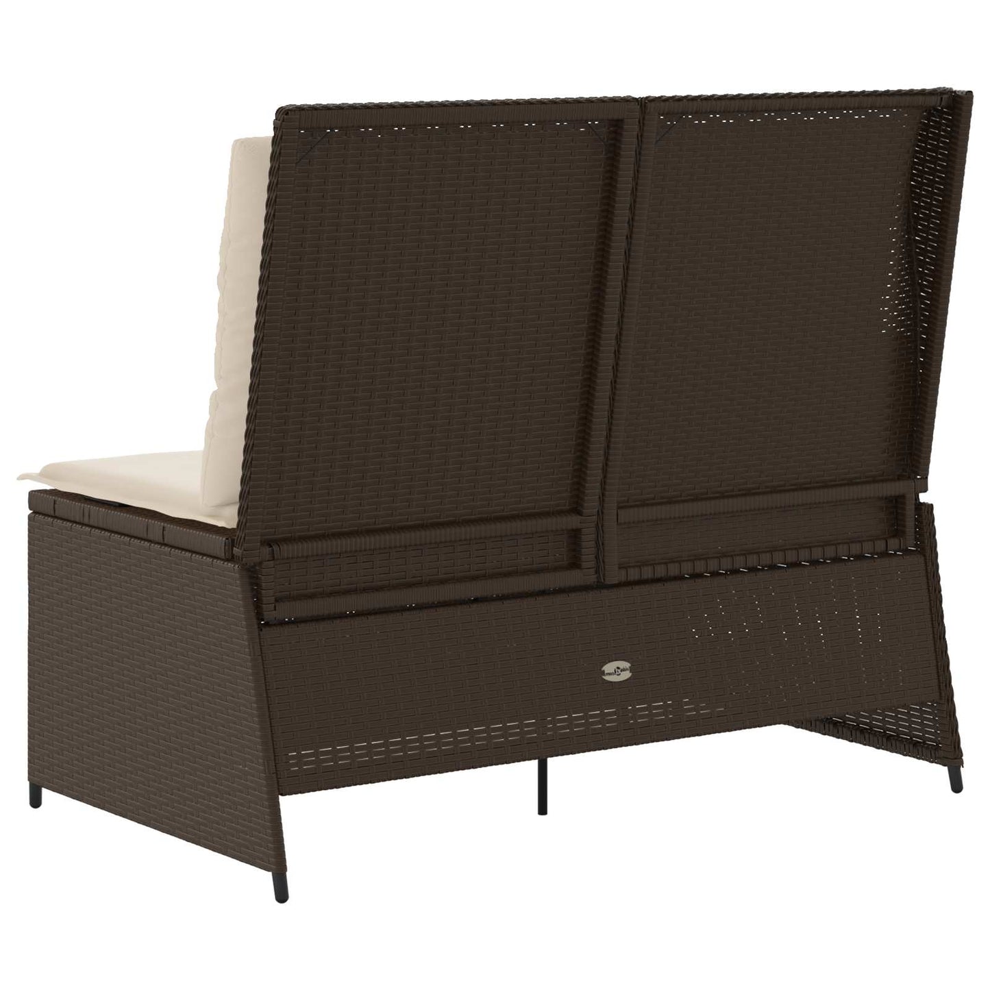 Gartenbank Braun Poly-Rattan