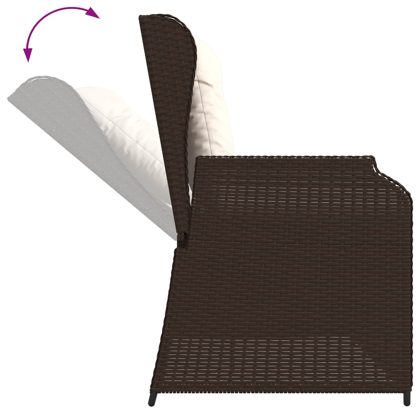 Gartenbank Braun Poly-Rattan