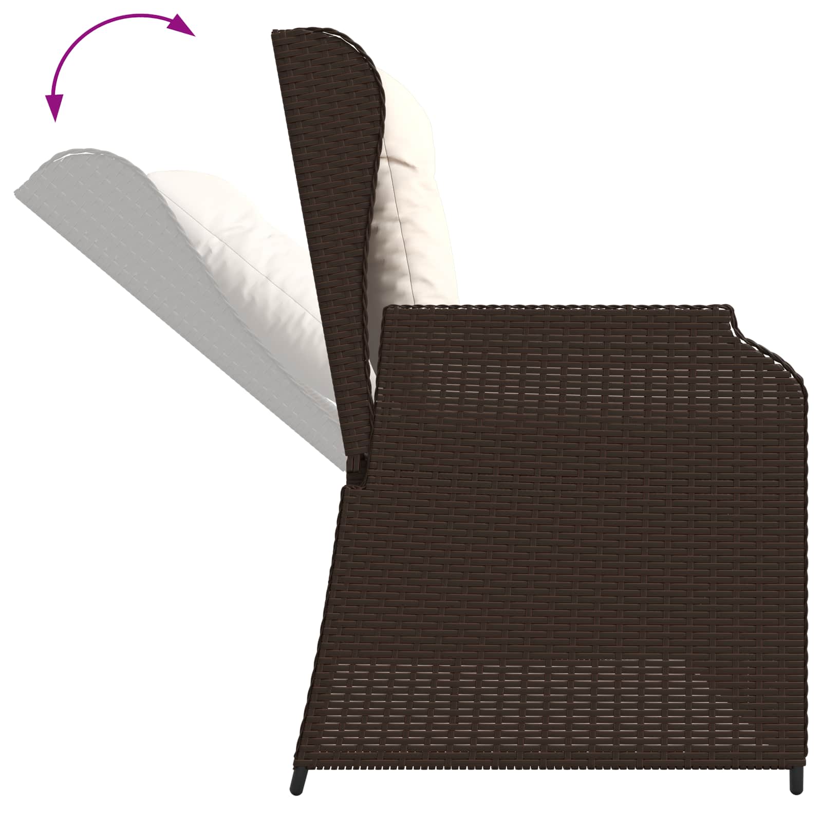 Gartenbank Braun Poly-Rattan