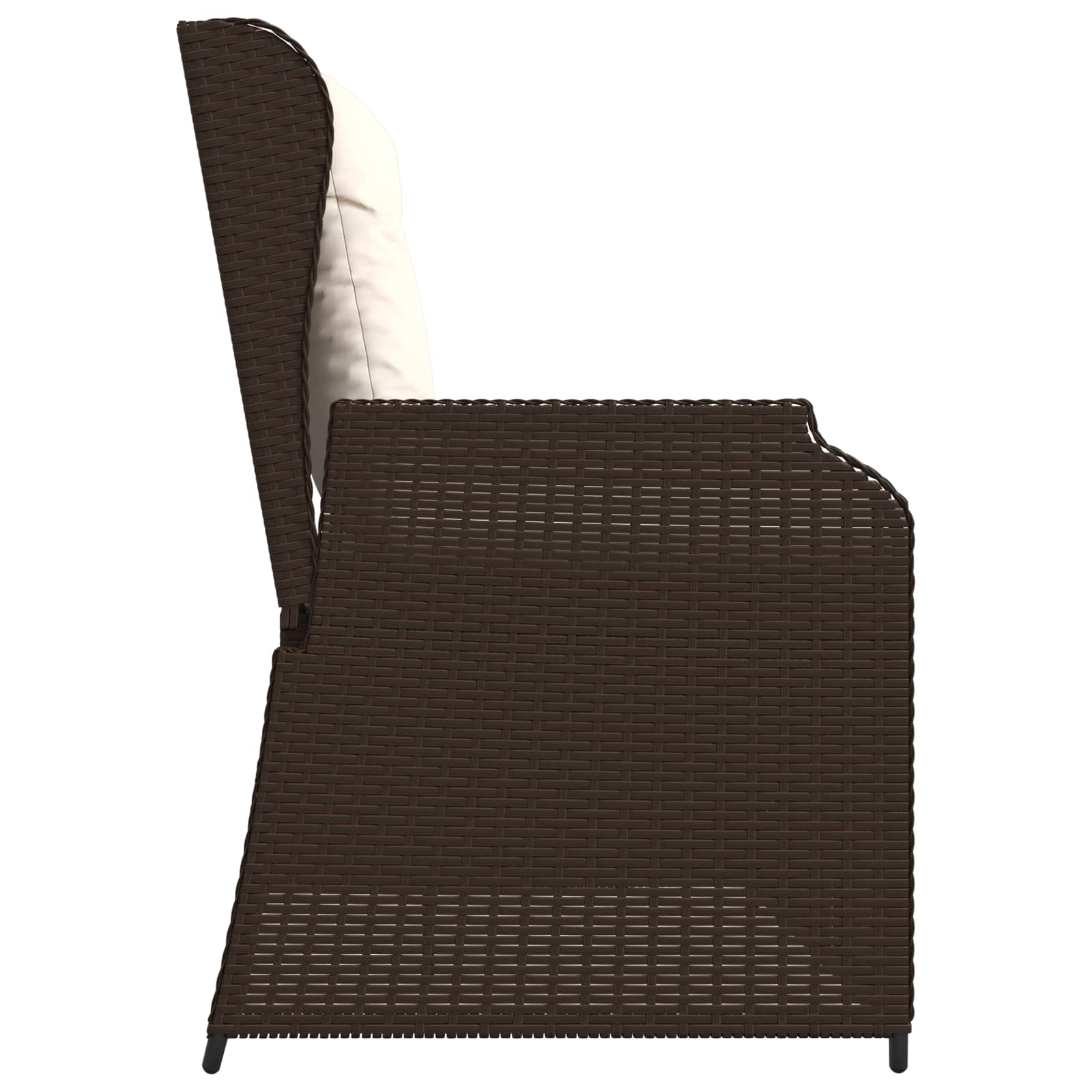 Gartenbank Braun Poly-Rattan