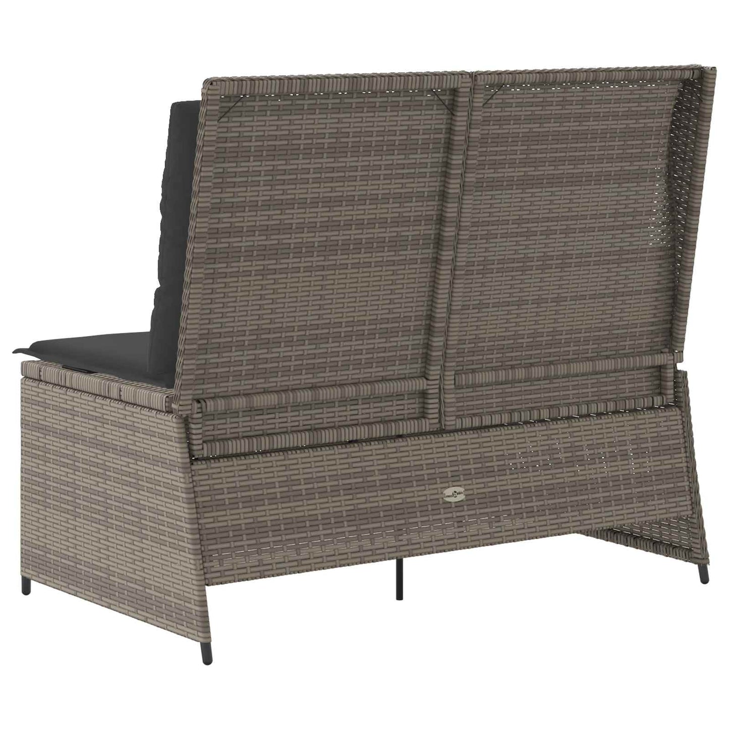 Gartenbank Grau Poly-Rattan