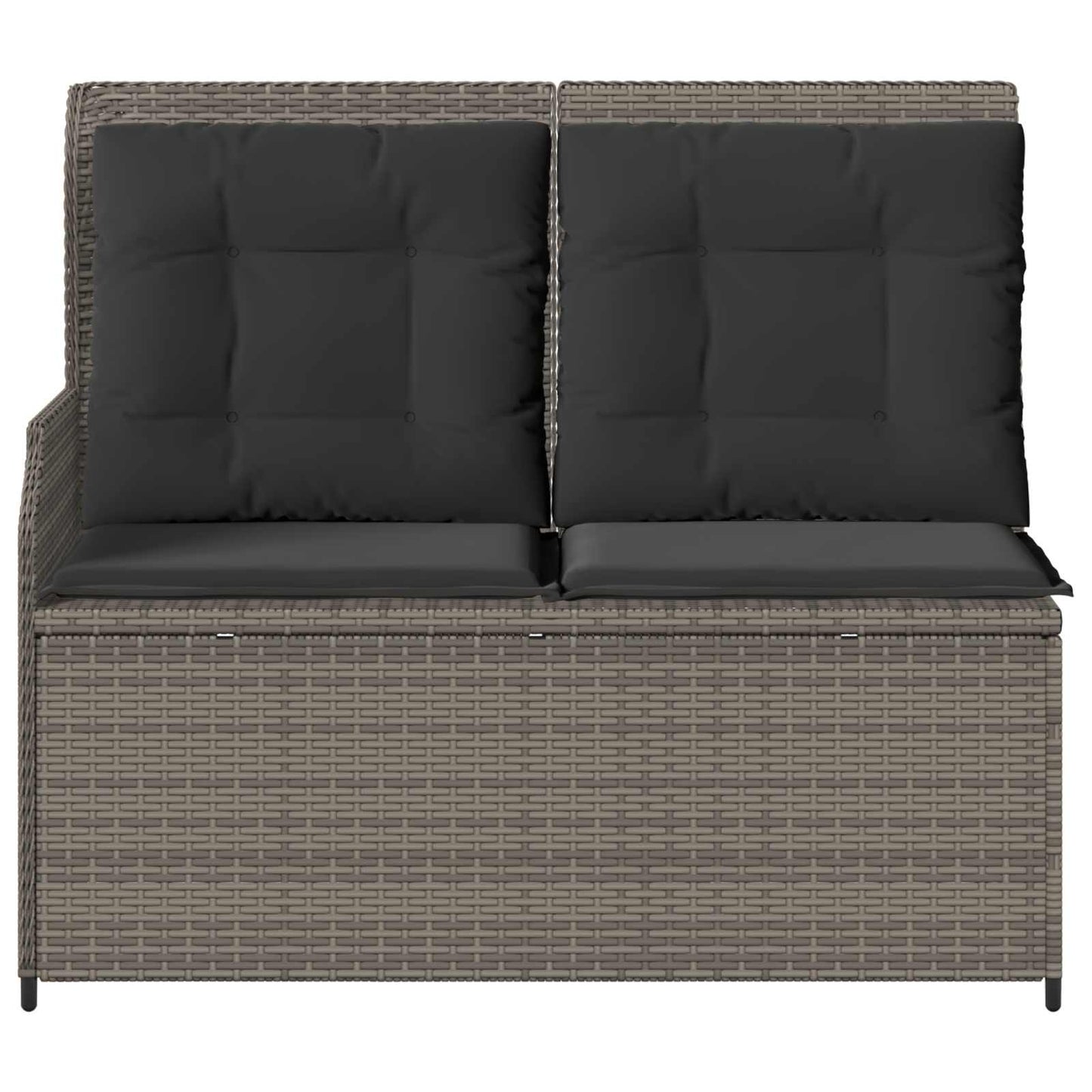 Gartenbank Grau Poly-Rattan