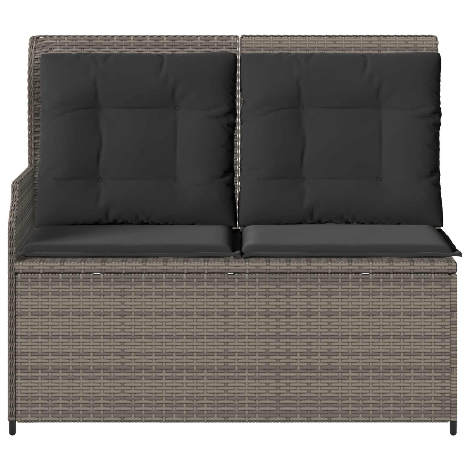 Gartenbank Grau Poly-Rattan
