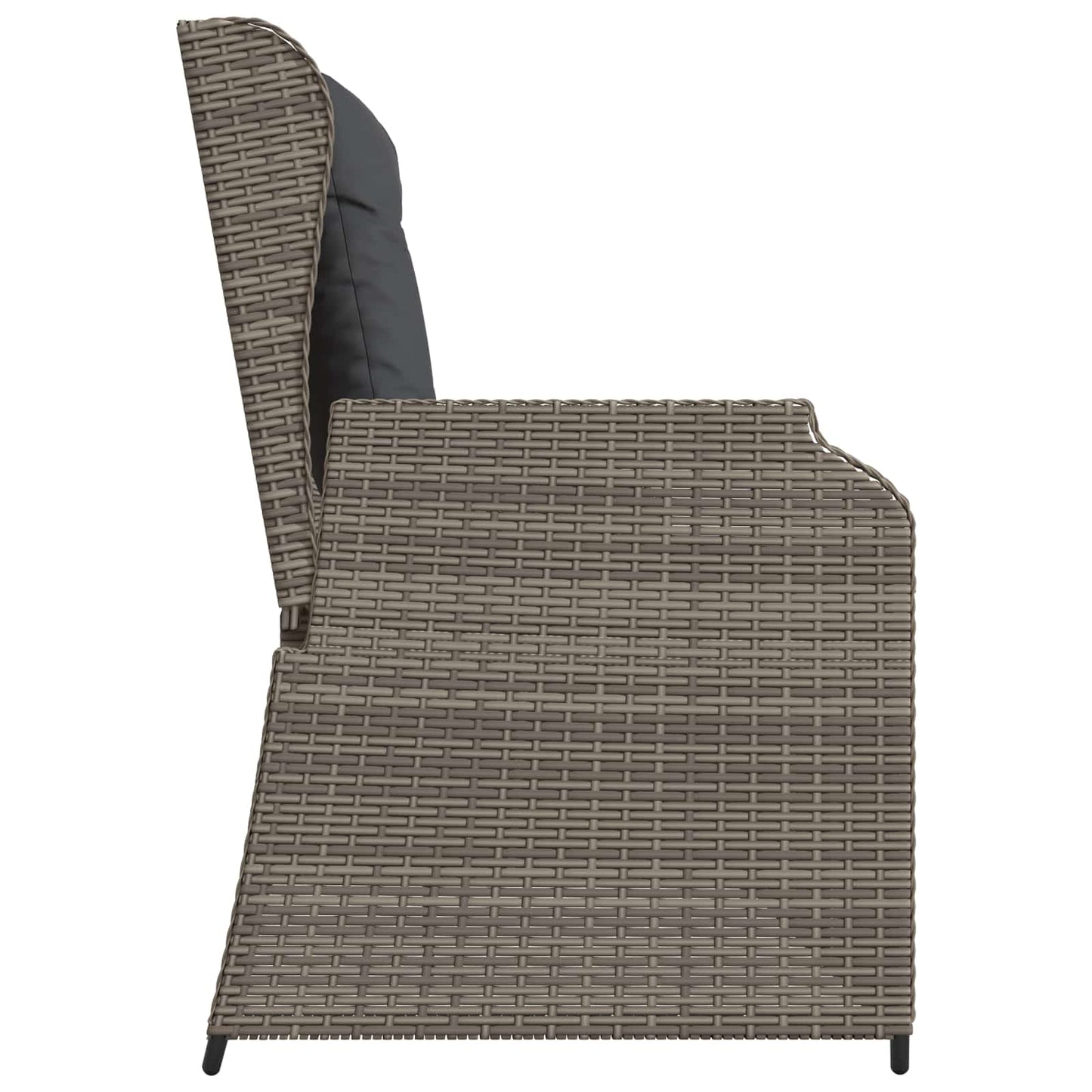 Gartenbank Grau Poly-Rattan