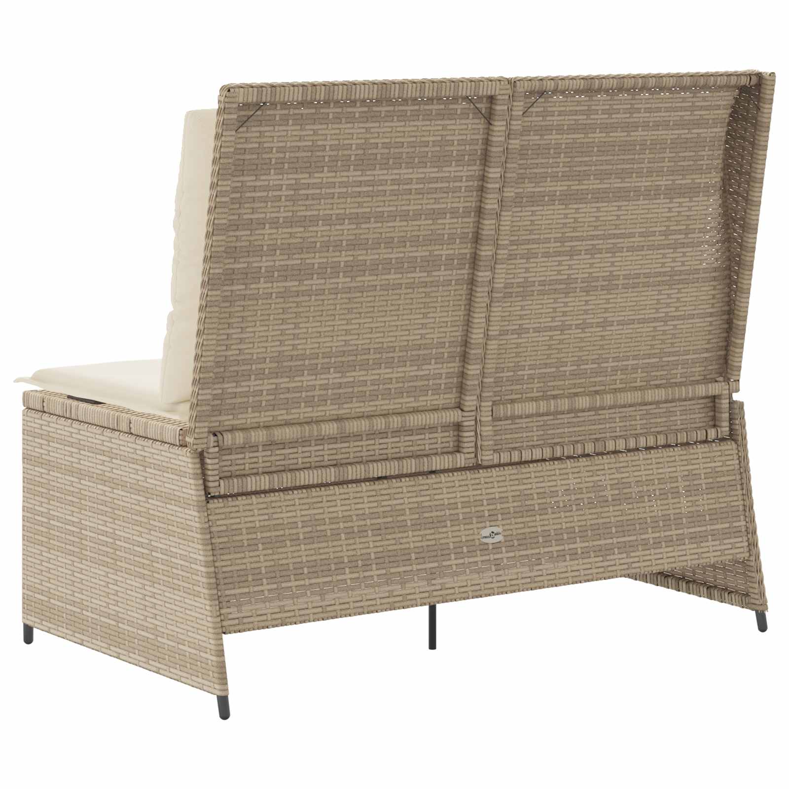 Gartenbank Beige Poly-Rattan