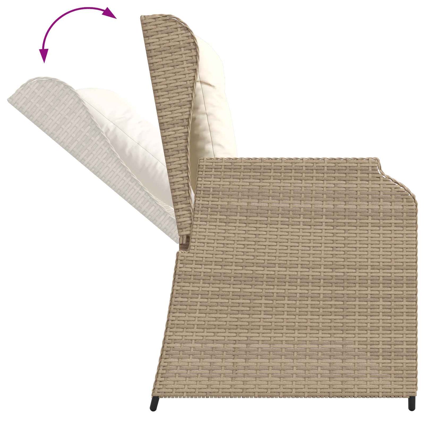 Gartenbank Beige Poly-Rattan