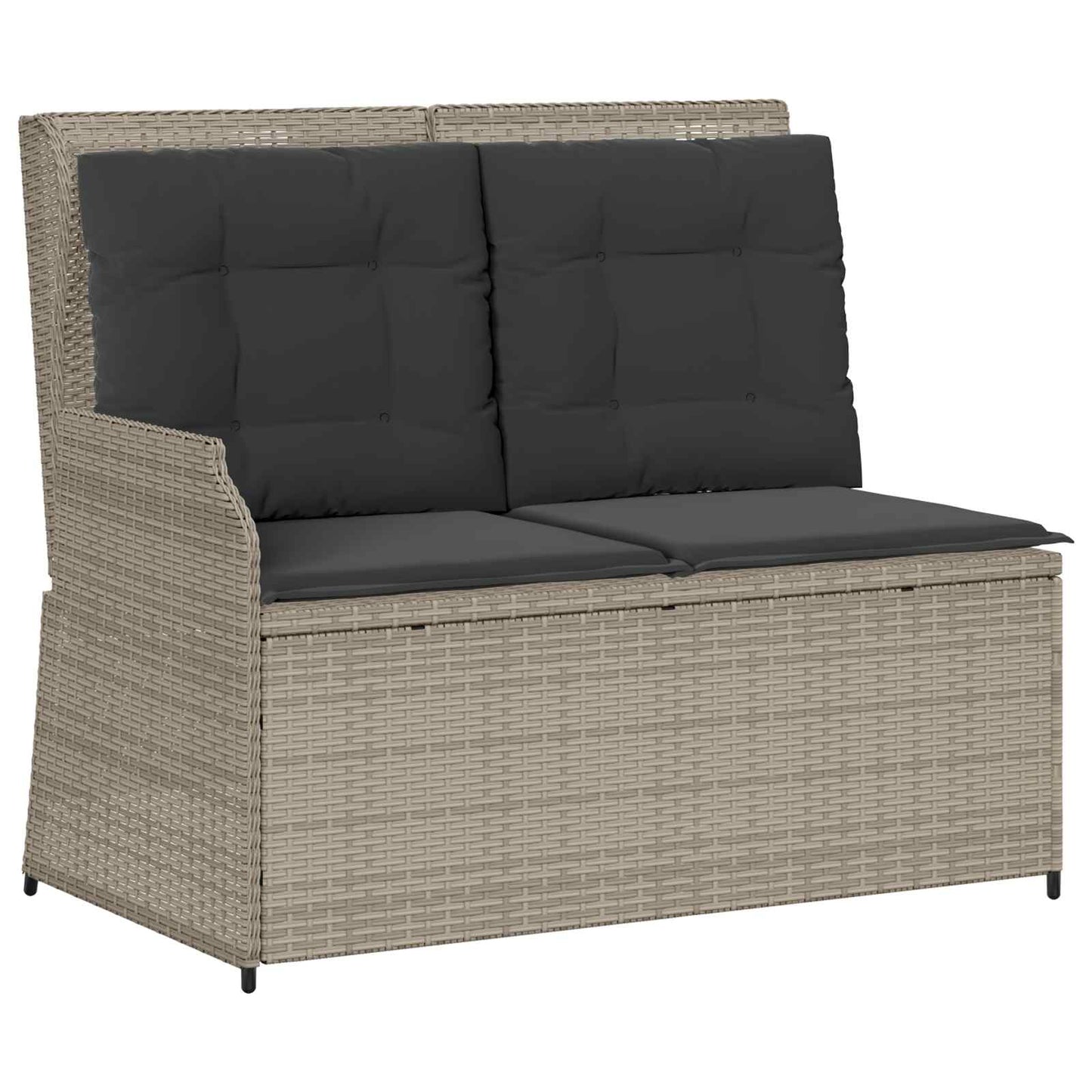 Gartenbank Hellgrau Poly-Rattan