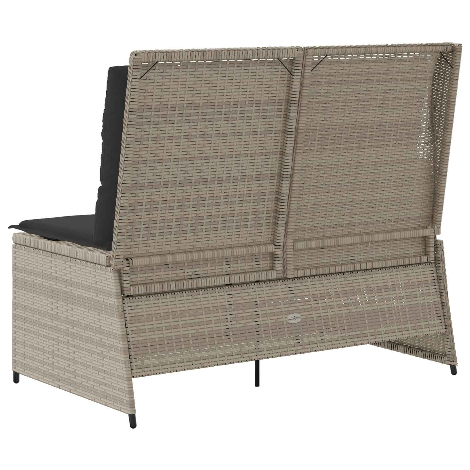Gartenbank Hellgrau Poly-Rattan