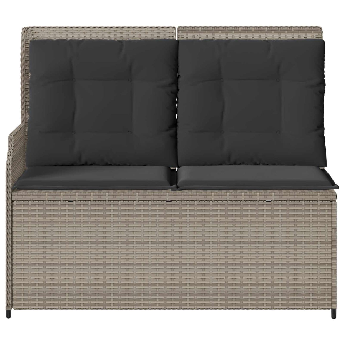Gartenbank Hellgrau Poly-Rattan