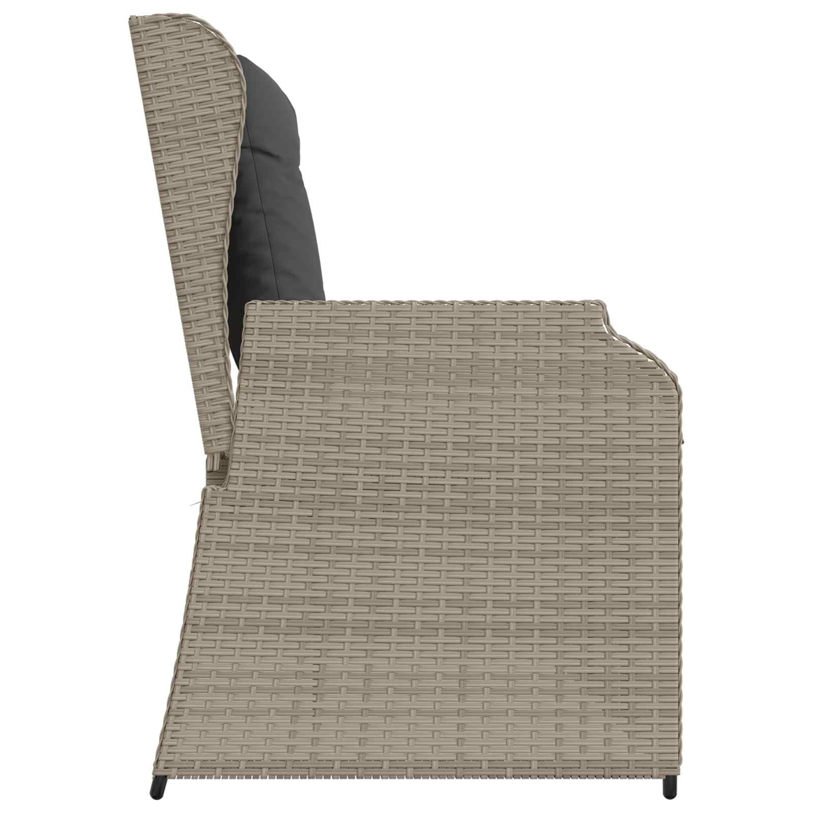 Gartenbank Hellgrau Poly-Rattan
