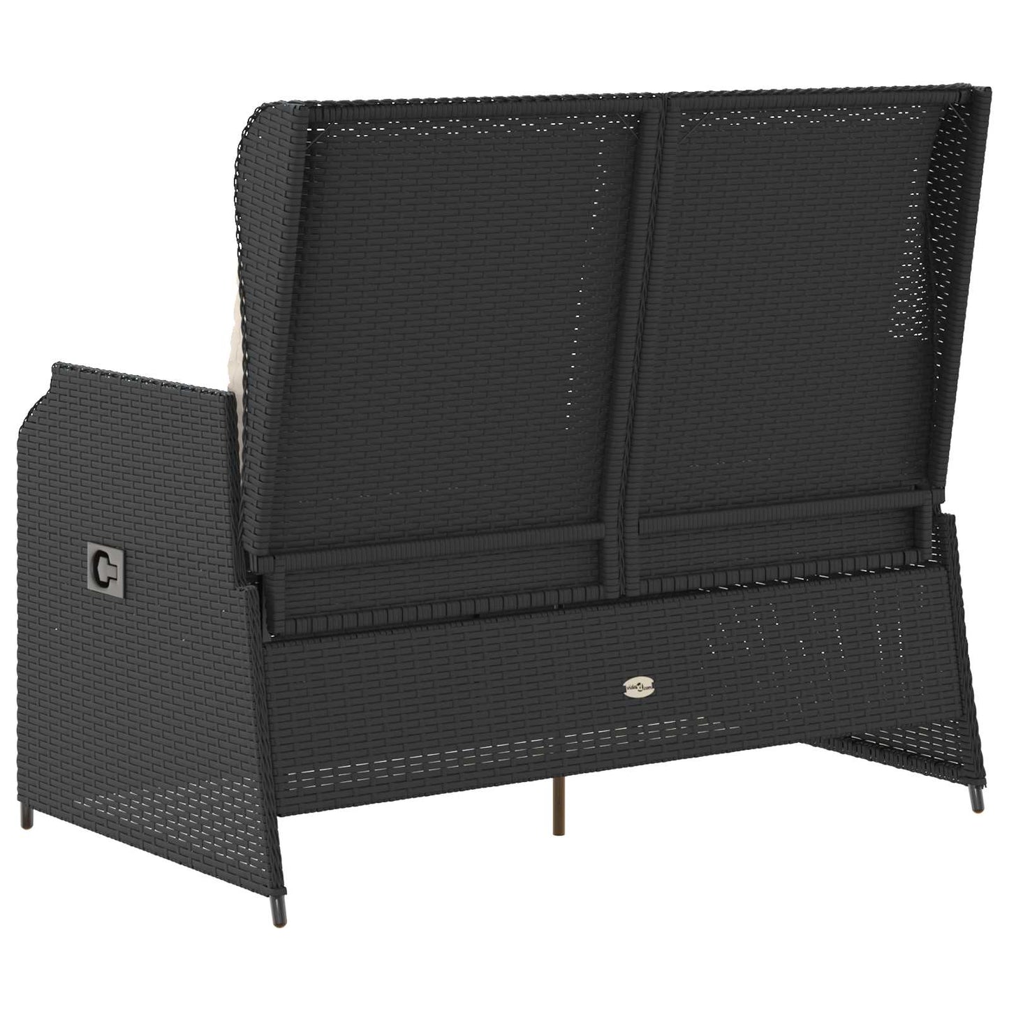 Gartenbank Schwarz Poly-Rattan