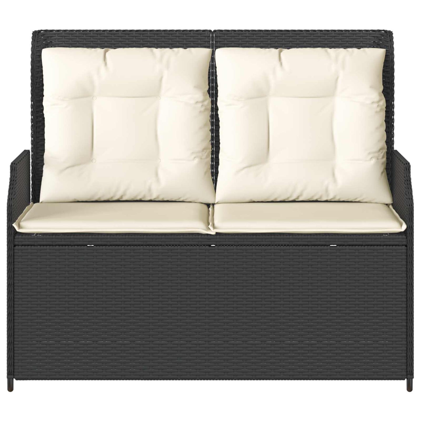 Gartenbank Schwarz Poly-Rattan