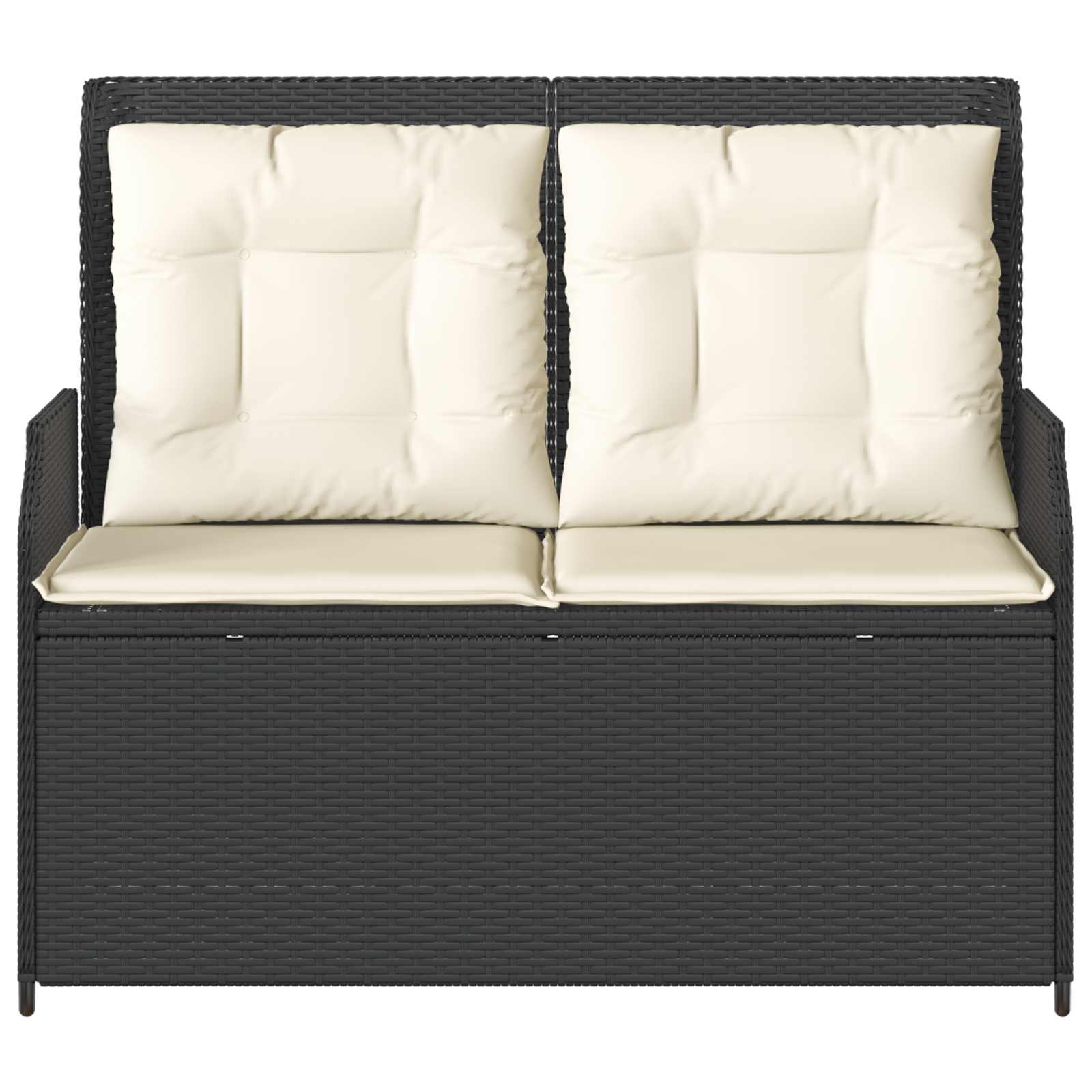 Gartenbank Schwarz Poly-Rattan