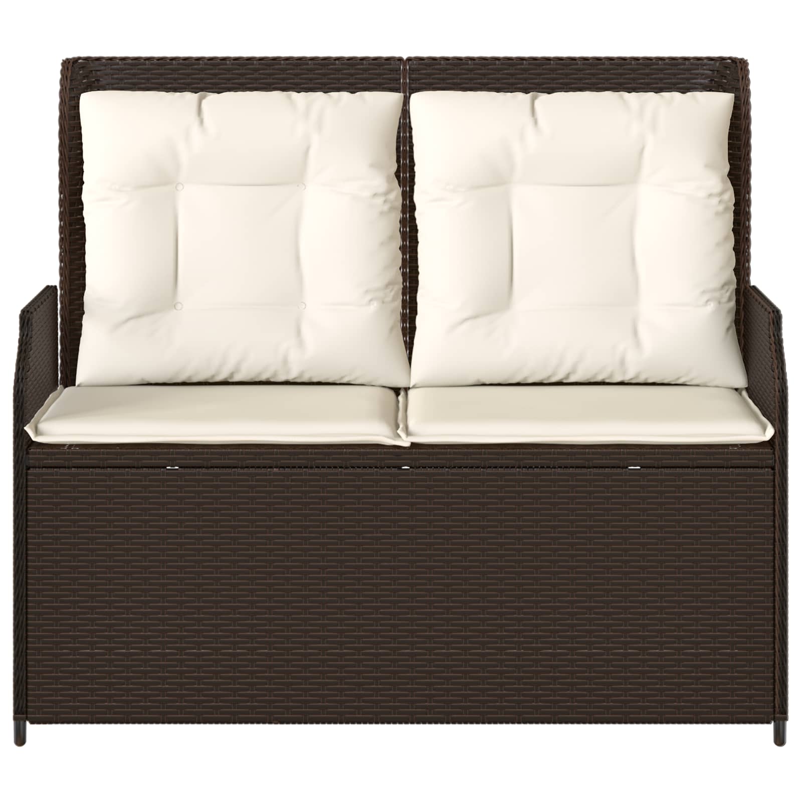 Gartenbank Braun Poly-Rattan