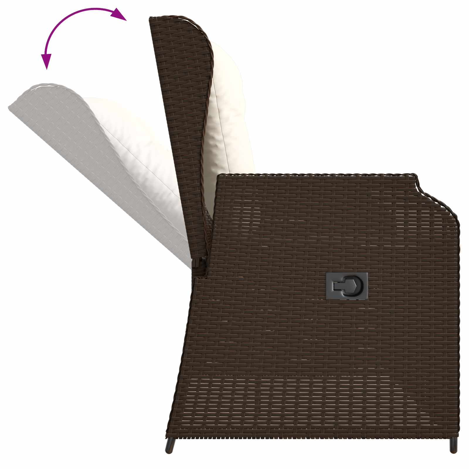 Gartenbank Braun Poly-Rattan