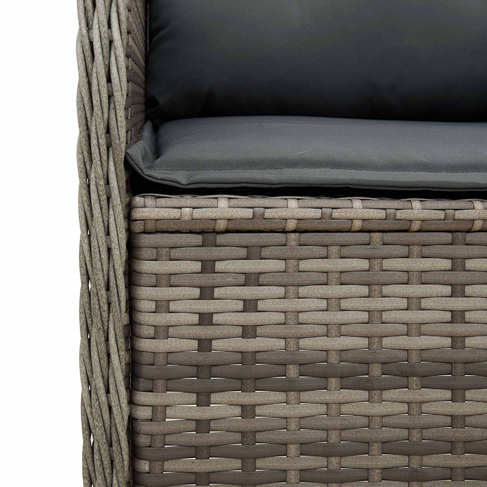Gartenbank Grau Poly-Rattan