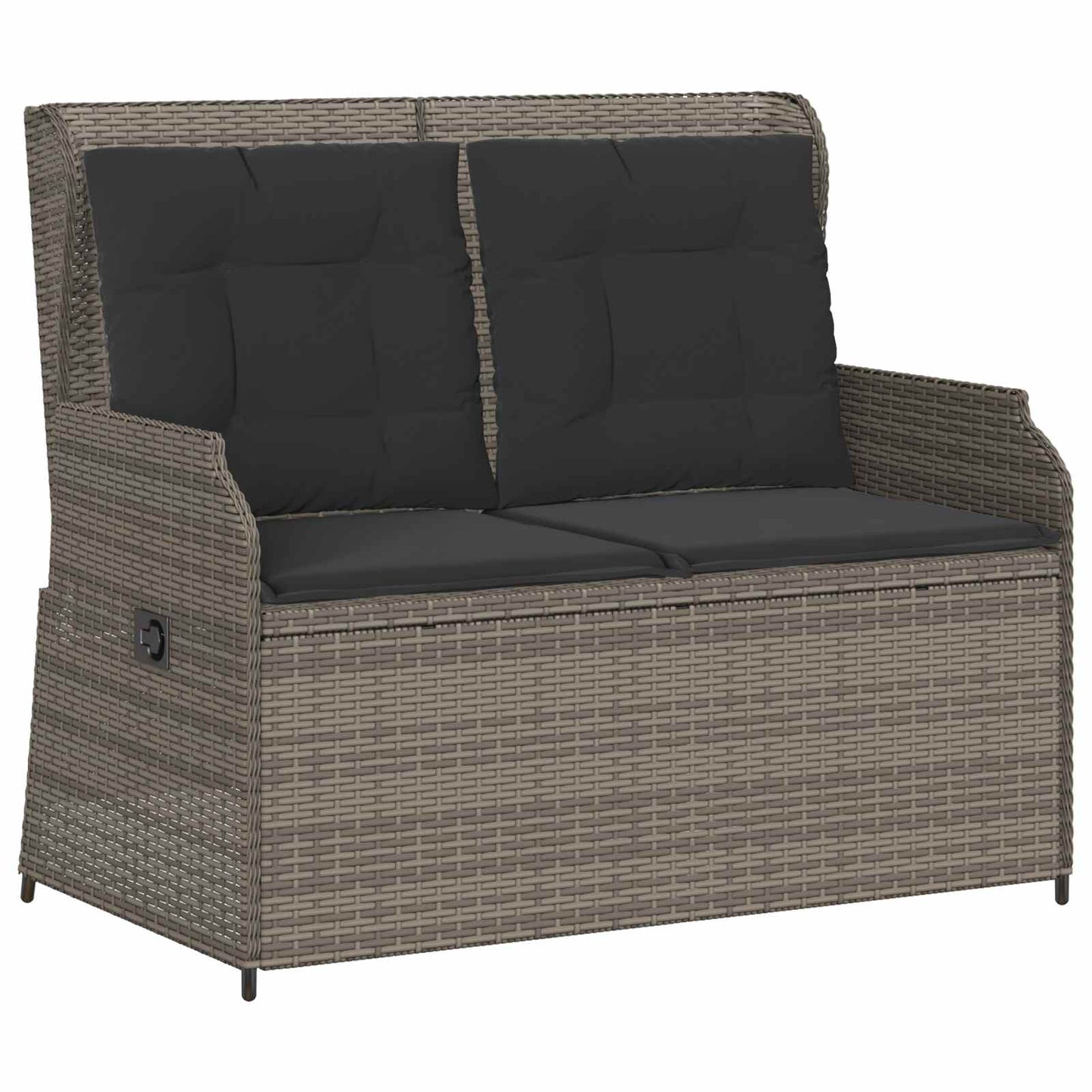 Gartenbank Grau Poly-Rattan