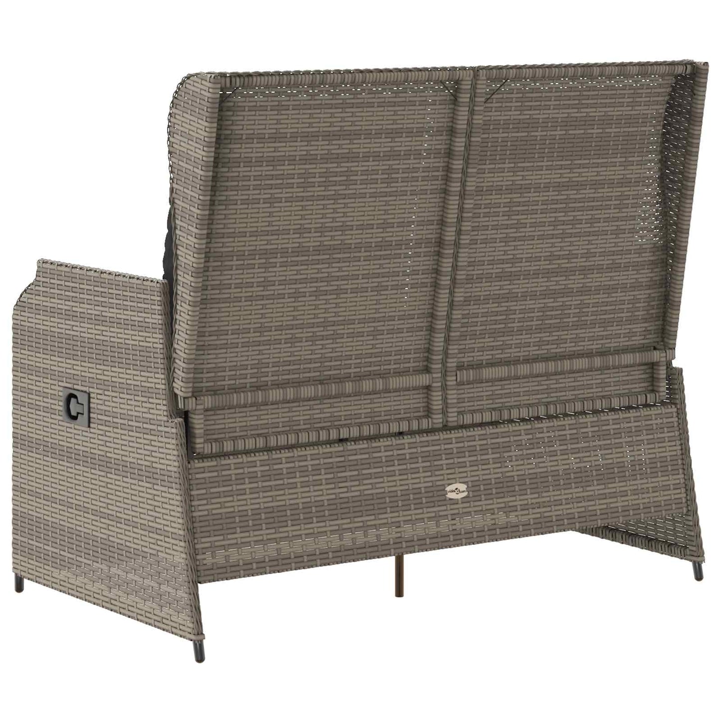 Gartenbank Grau Poly-Rattan