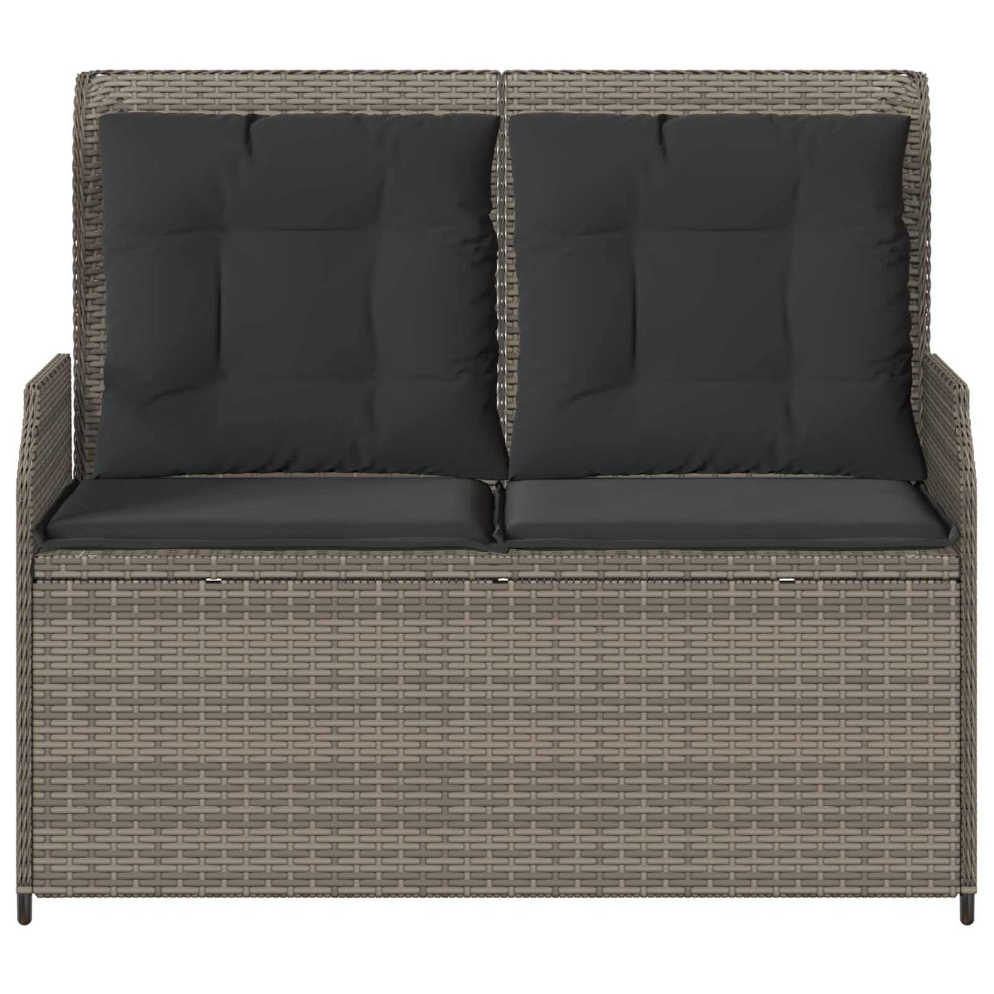 Gartenbank Grau Poly-Rattan