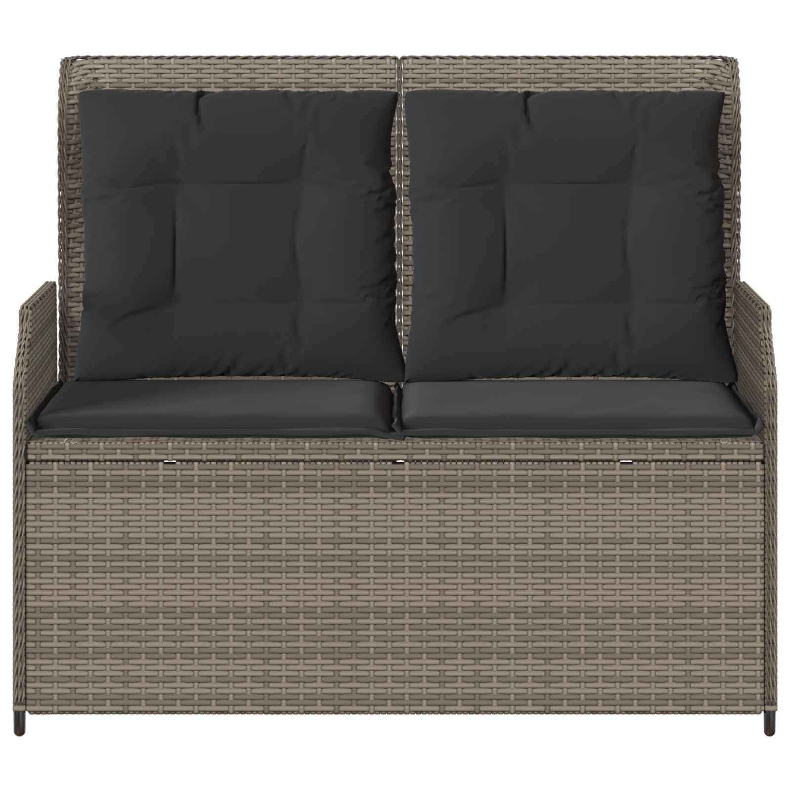 Gartenbank Grau Poly-Rattan