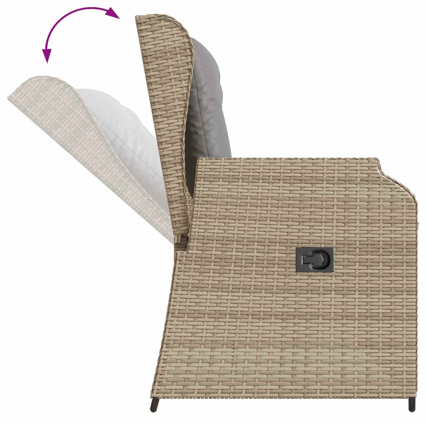 Gartenbank Beige Poly-Rattan