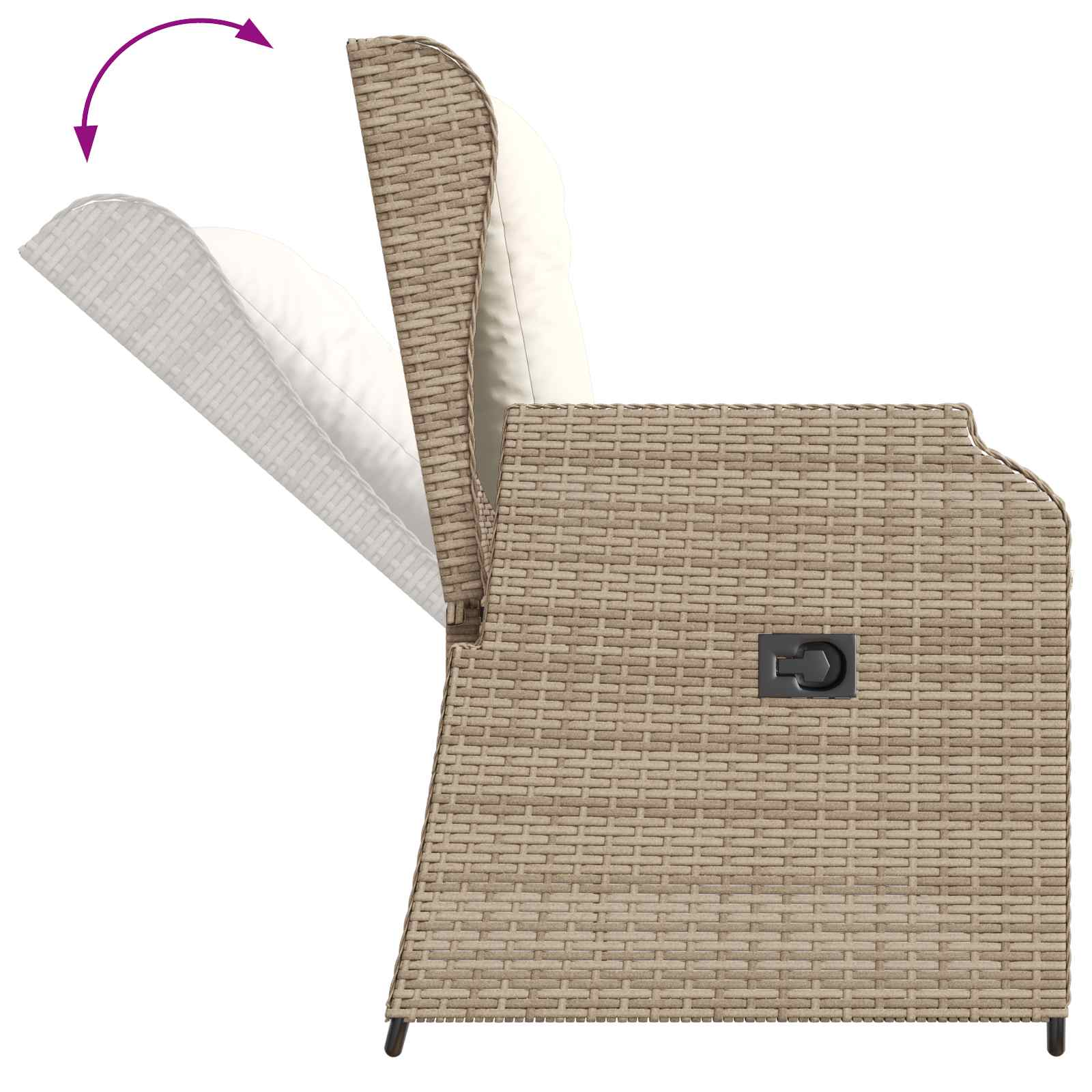 Gartenbank Beige Poly-Rattan