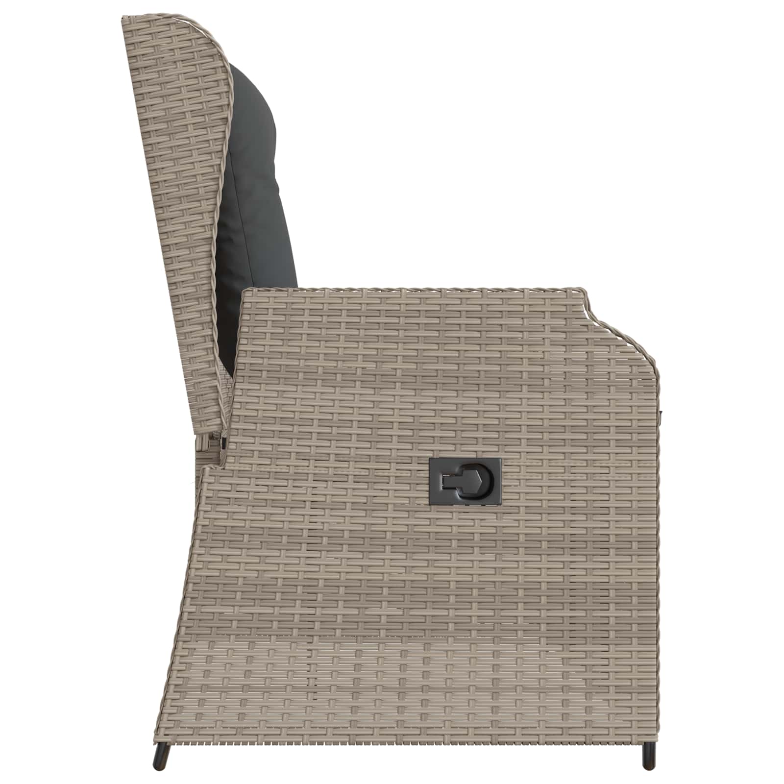 Gartenbank Hellgrau Poly-Rattan