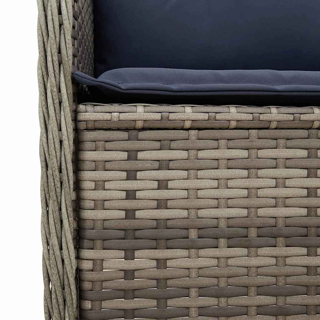 Gartenbank Grau Poly-Rattan
