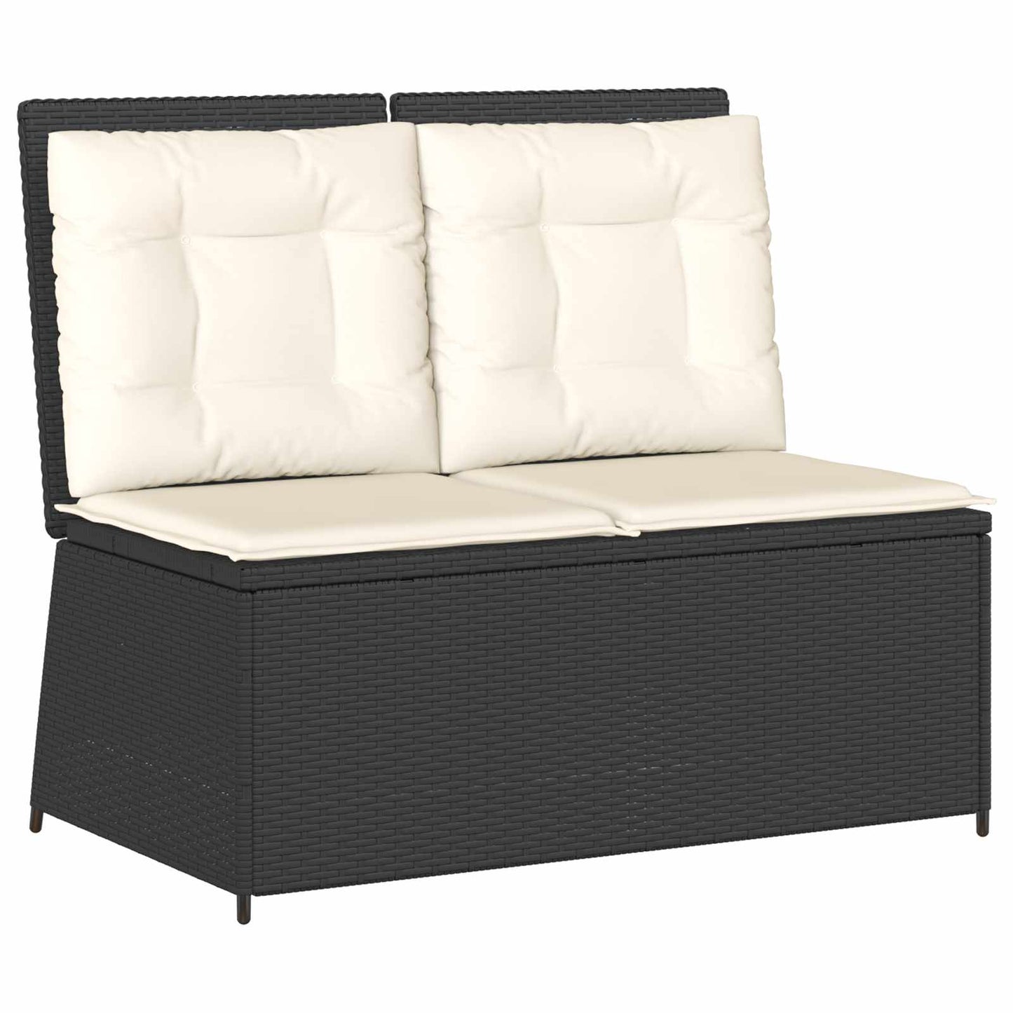 Gartenbank Schwarz Poly-Rattan