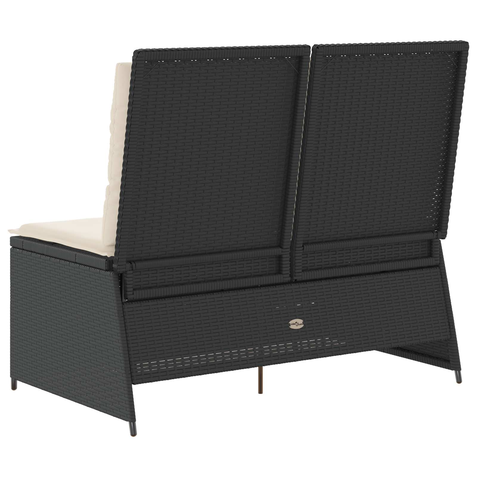 Gartenbank Schwarz Poly-Rattan