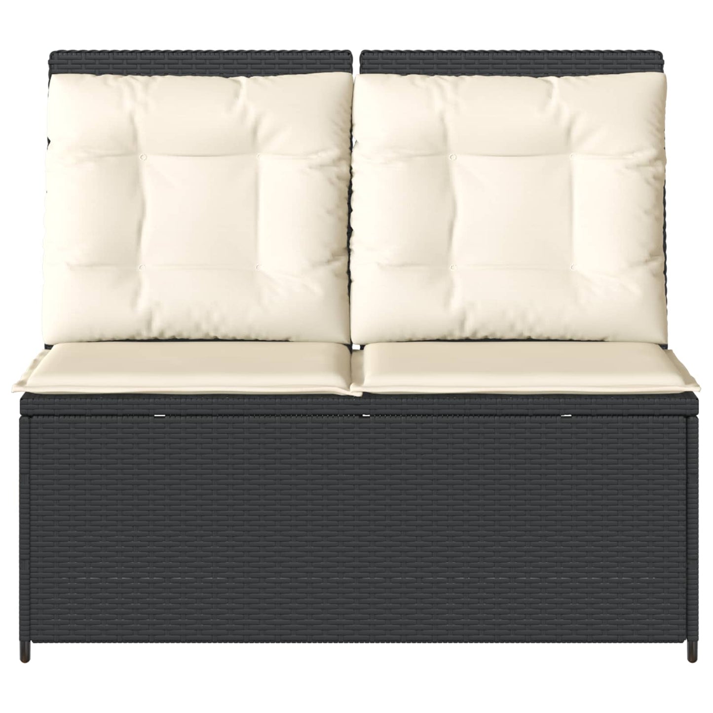 Gartenbank Schwarz Poly-Rattan