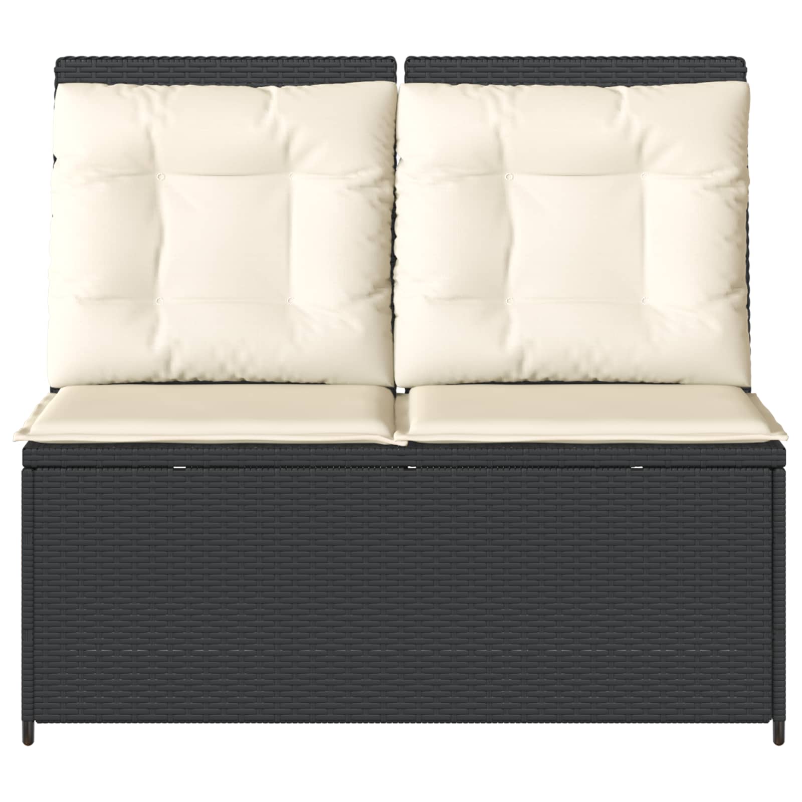 Gartenbank Schwarz Poly-Rattan