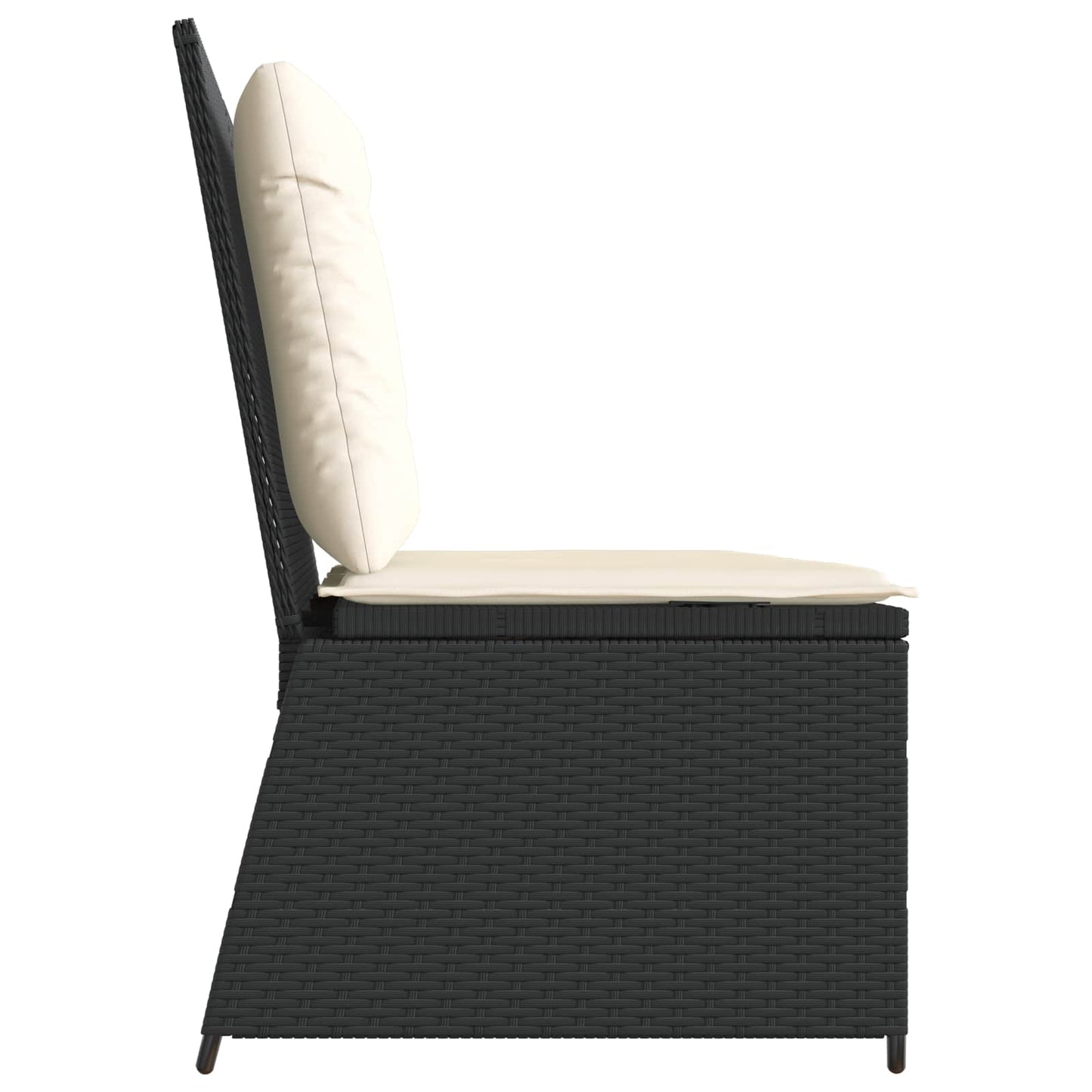 Gartenbank Schwarz Poly-Rattan