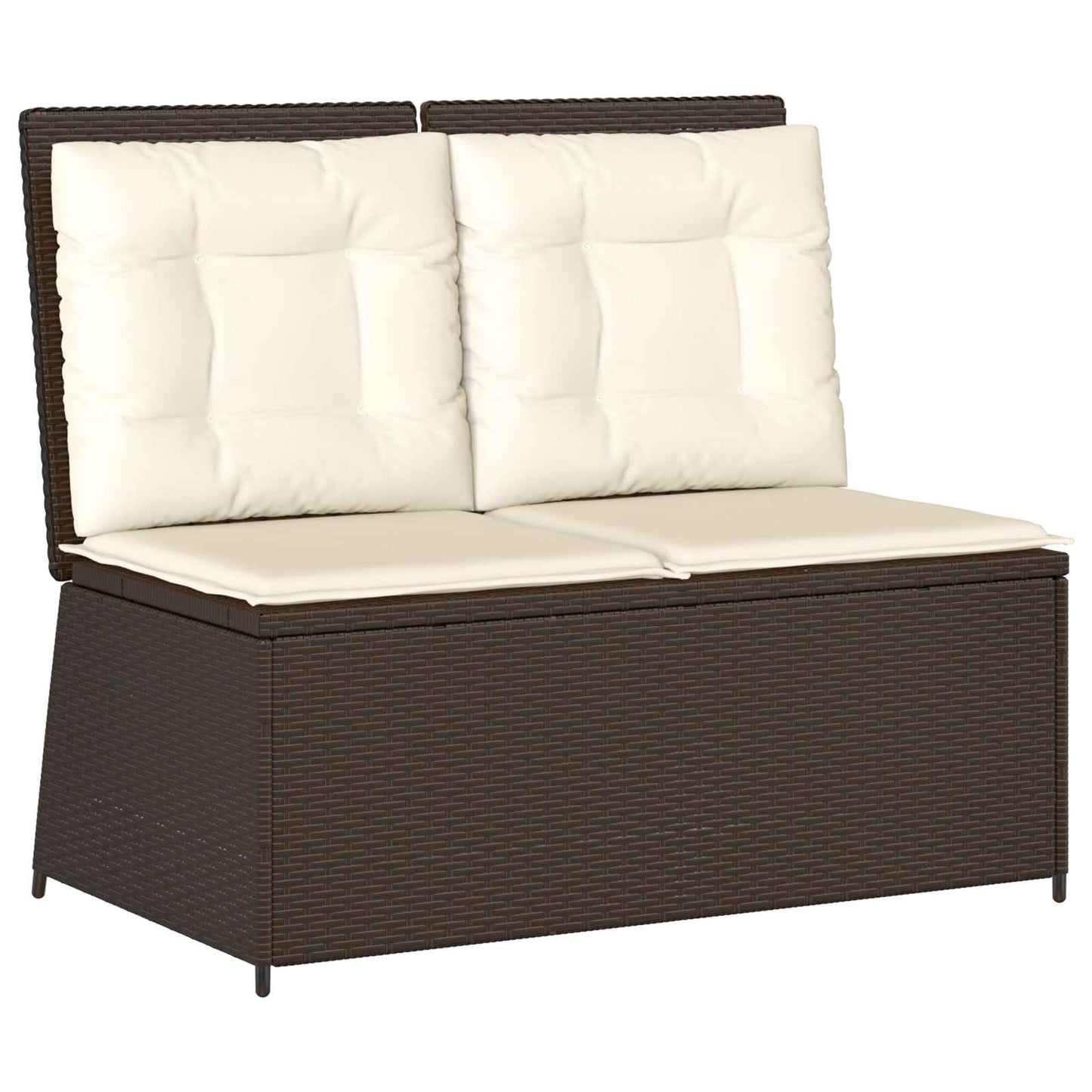 Gartenbank Braun Poly-Rattan