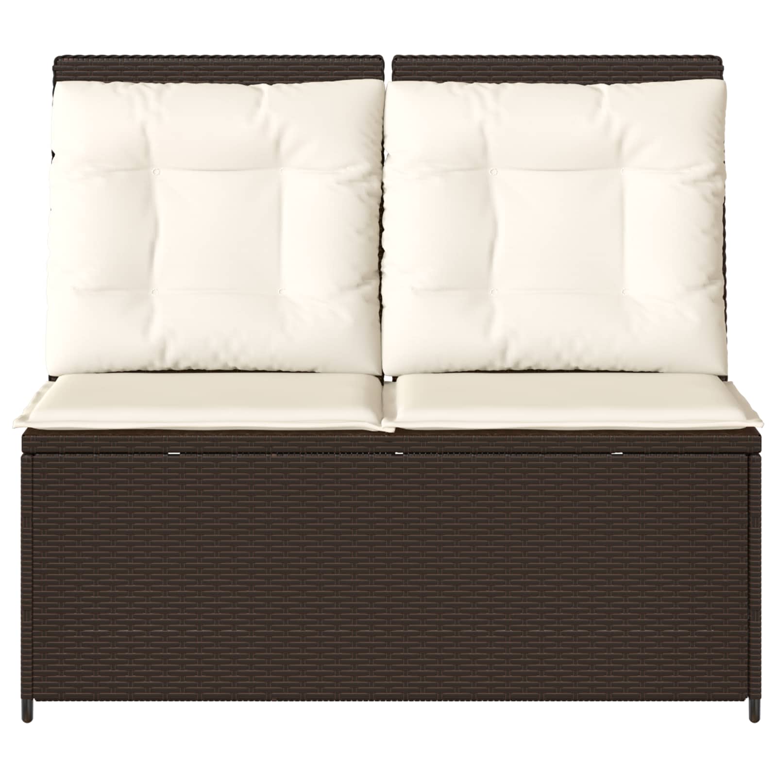 Gartenbank Braun Poly-Rattan
