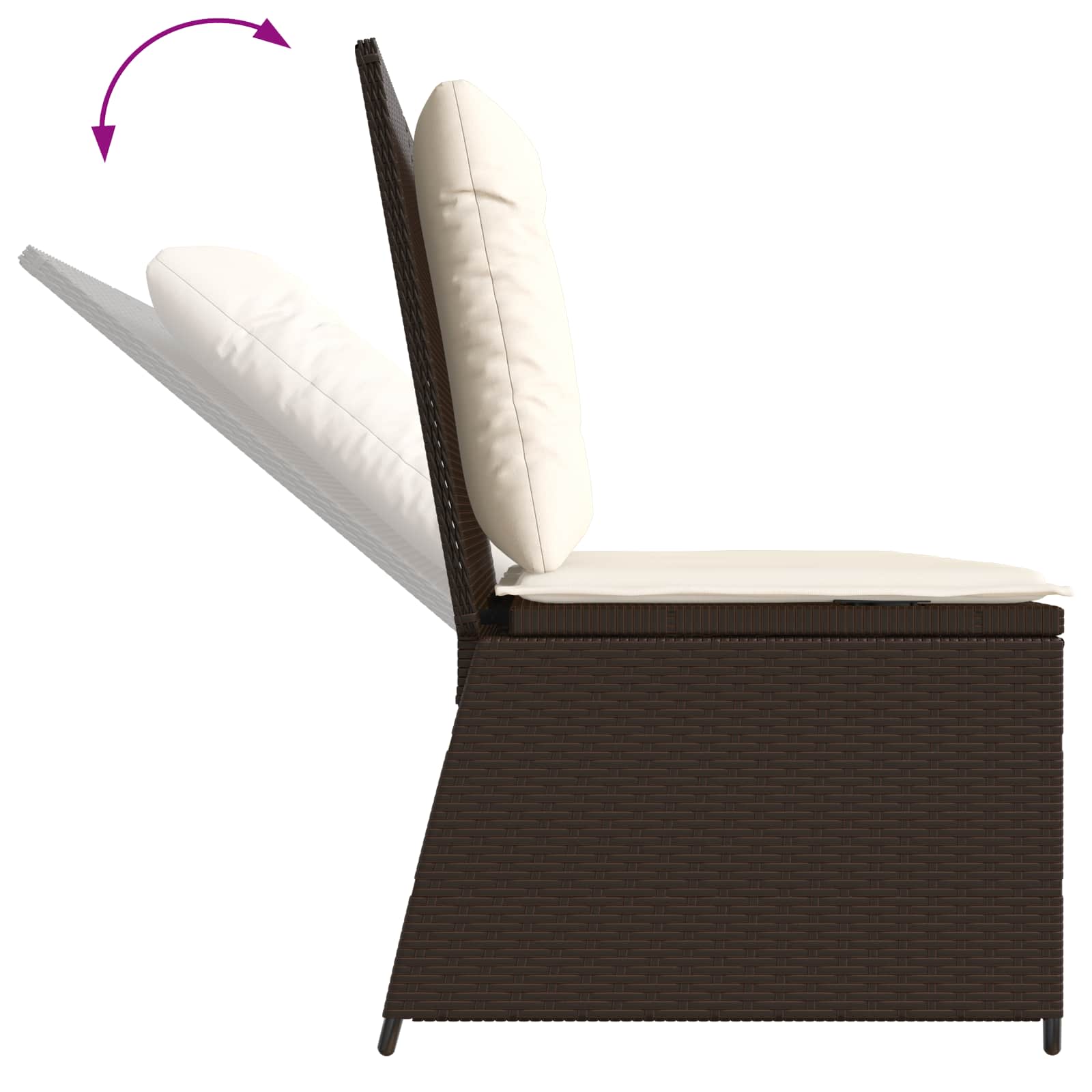 Gartenbank Braun Poly-Rattan