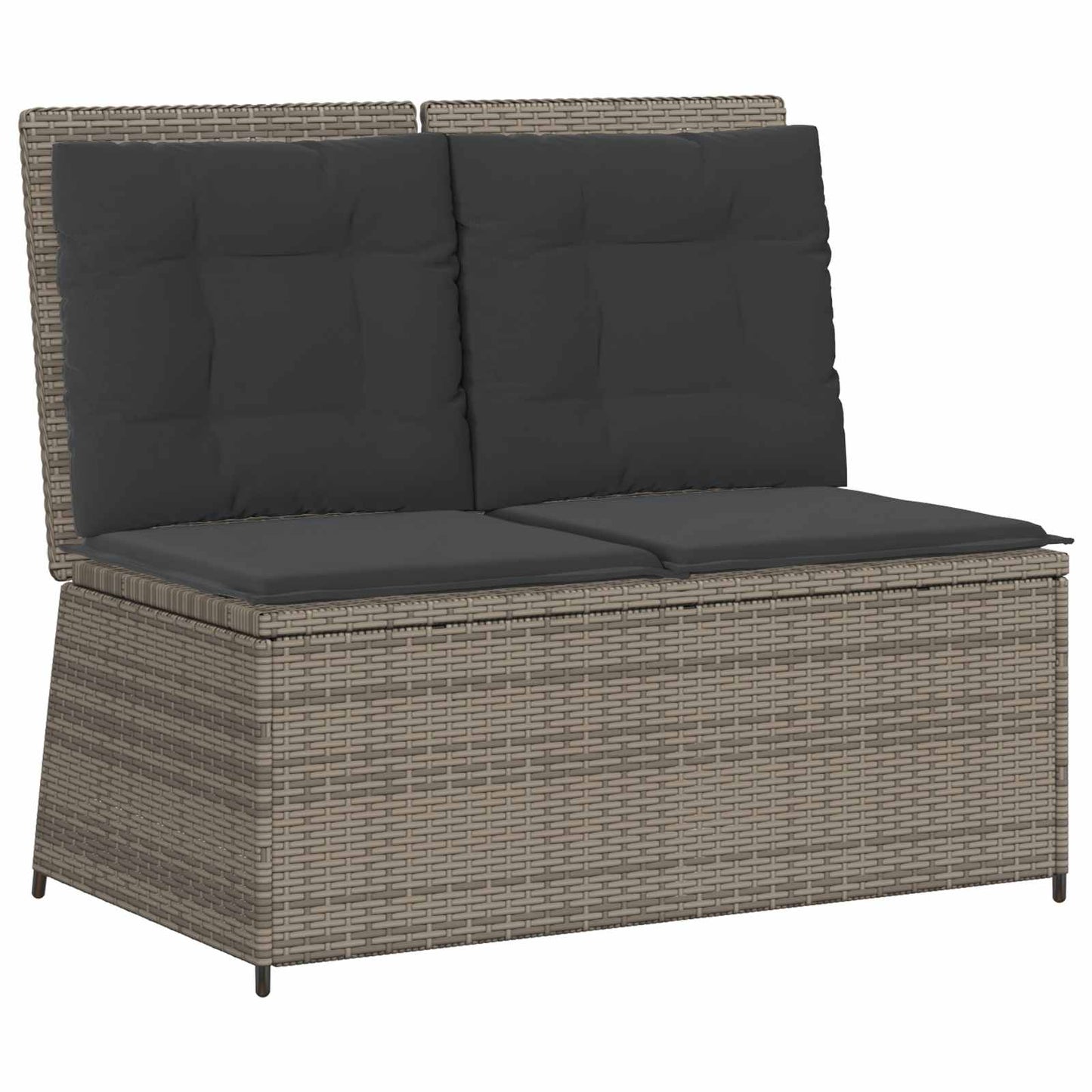 Gartenbank Grau Poly-Rattan