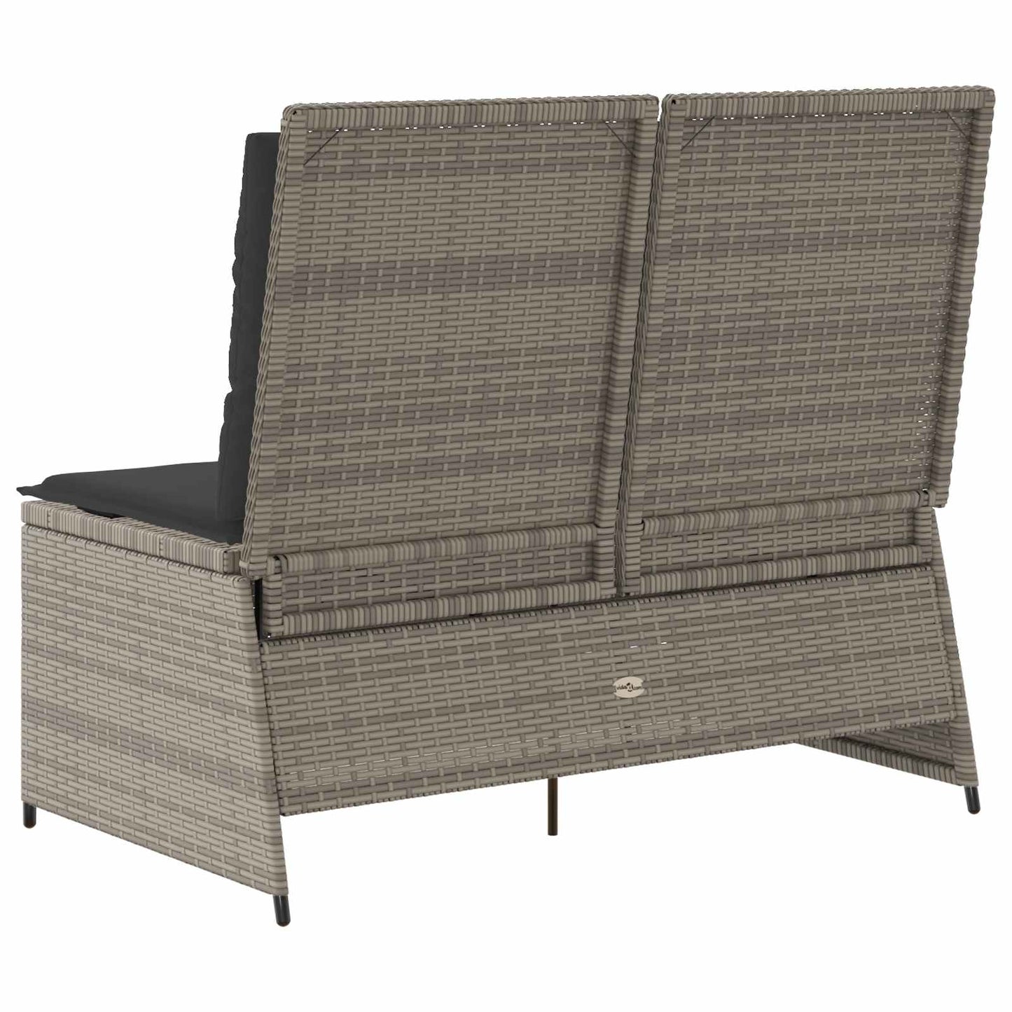 Gartenbank Grau Poly-Rattan