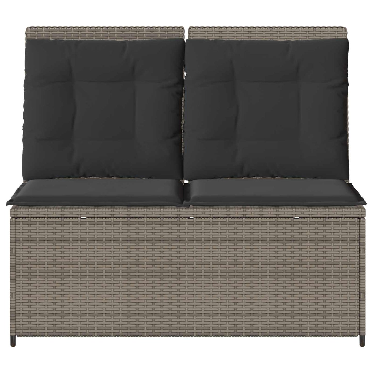 Gartenbank Grau Poly-Rattan