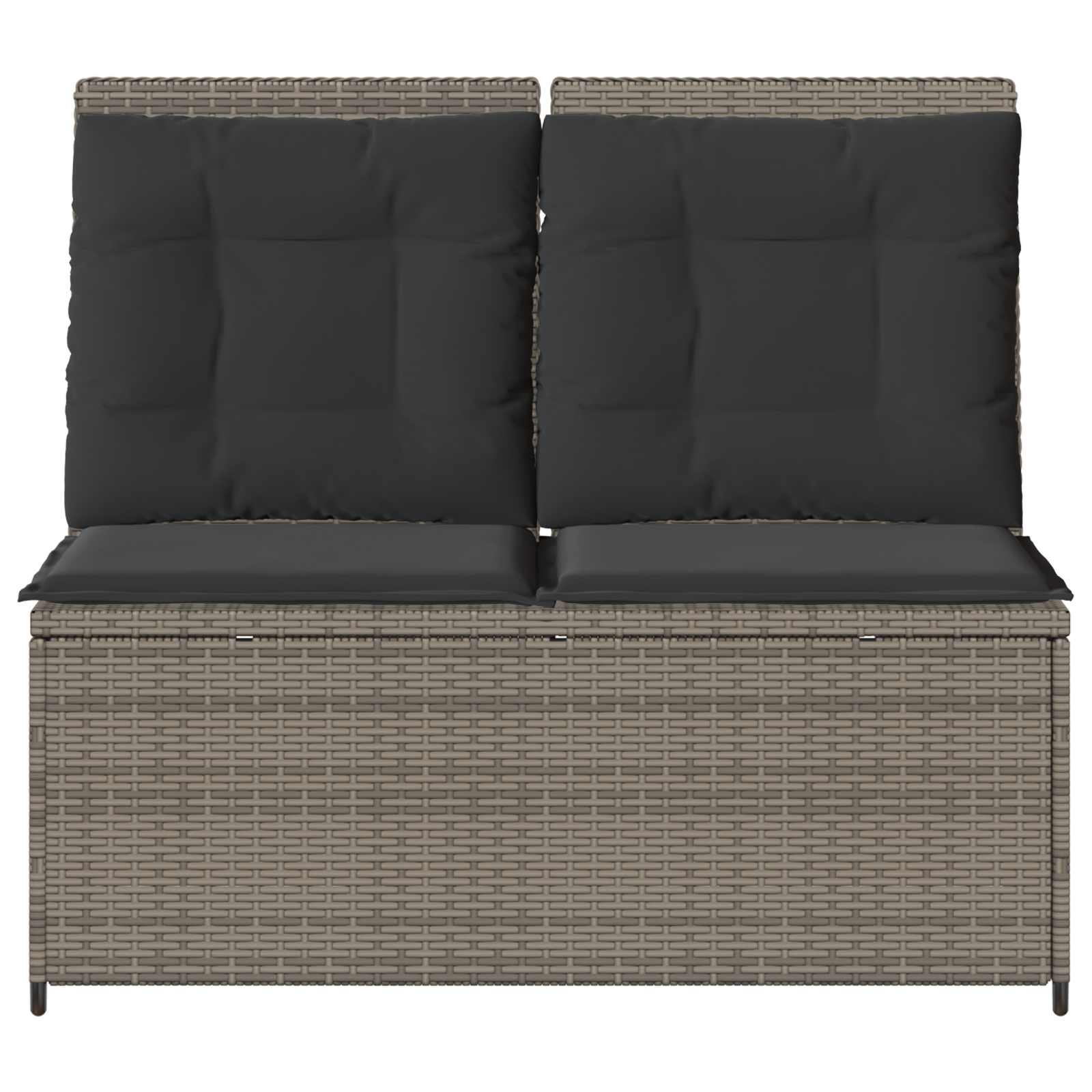 Gartenbank Grau Poly-Rattan