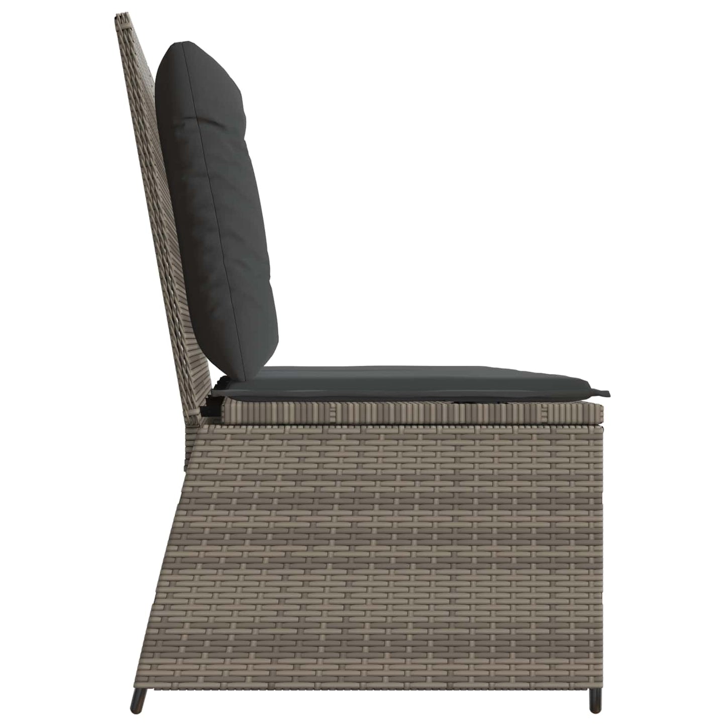 Gartenbank Grau Poly-Rattan