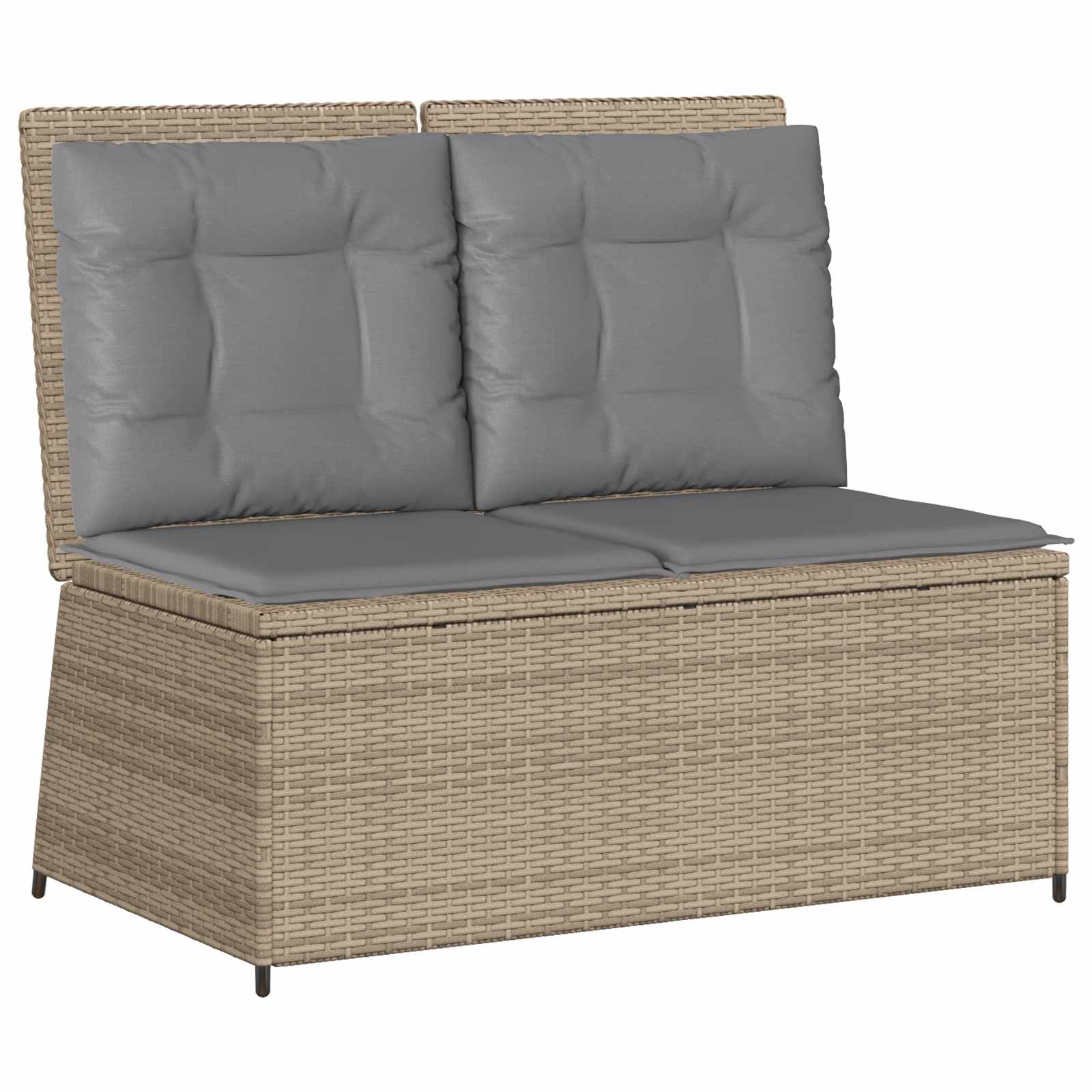 Gartenbank Beige Poly-Rattan